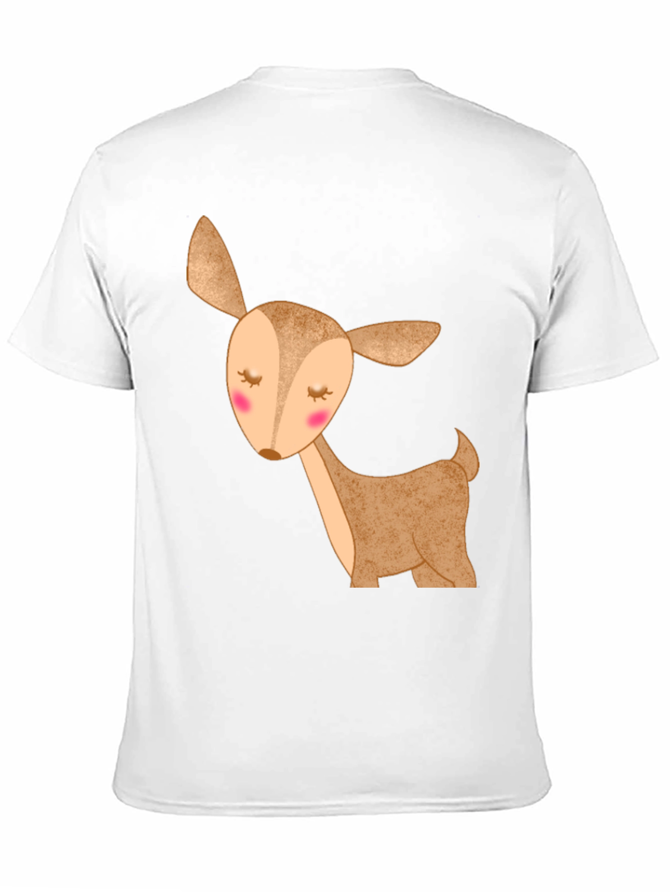 Cute Deer Graphic T-Shirt - Black Cotton Tee