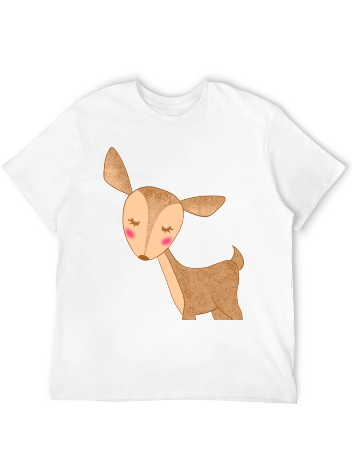 Cute Deer Graphic T-Shirt - Black Cotton Tee