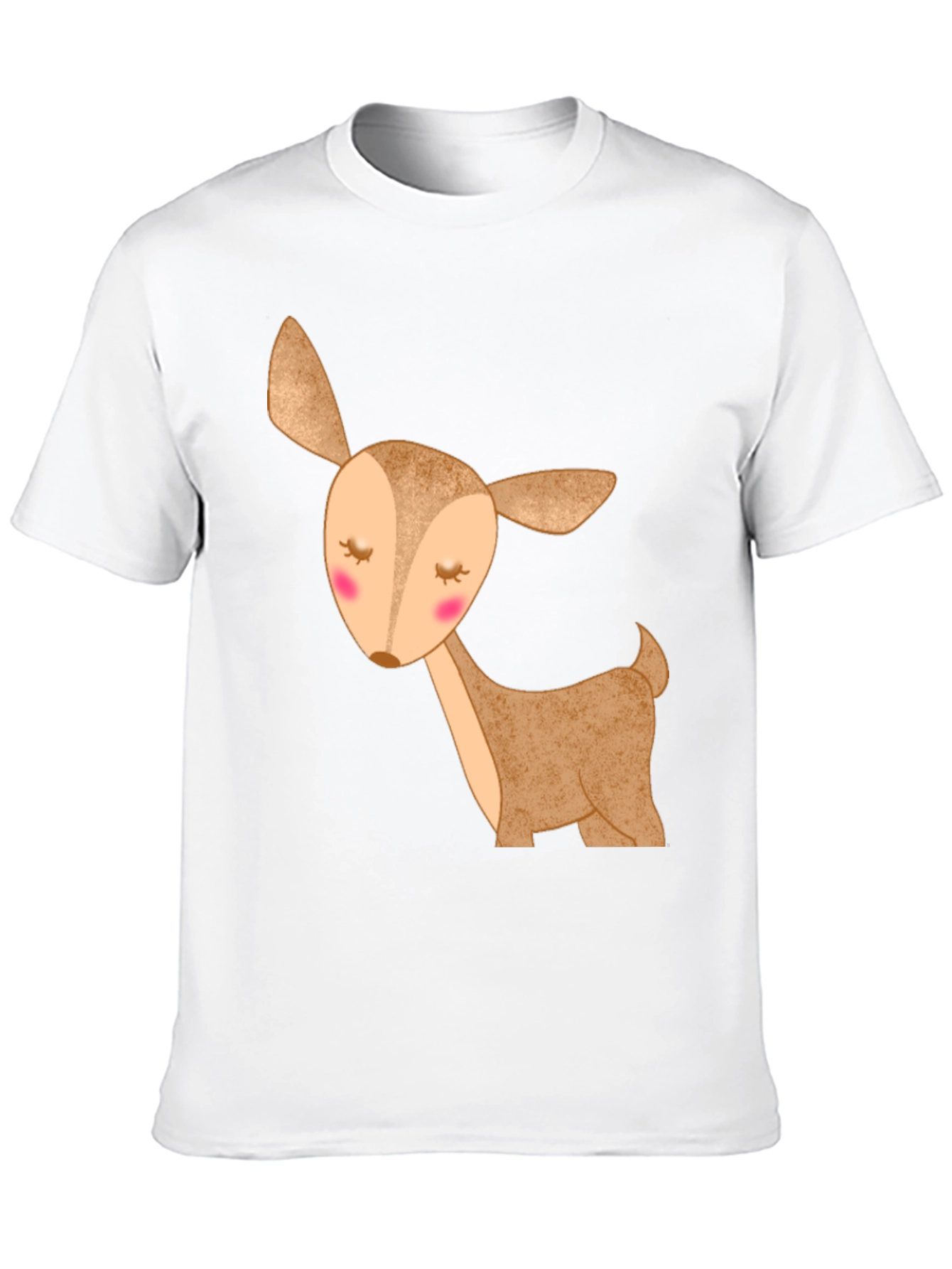 Cute Deer Graphic T-Shirt - Black Cotton Tee