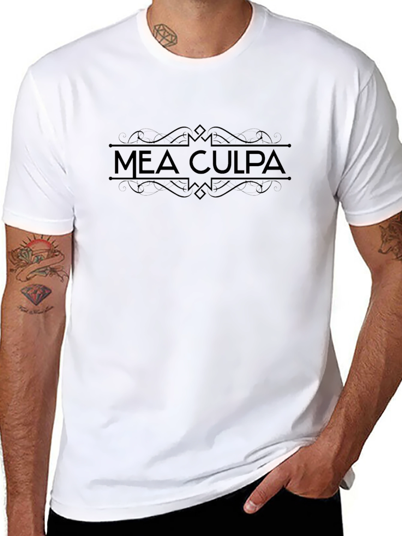 Mea Culpa Graphic Tee - Black