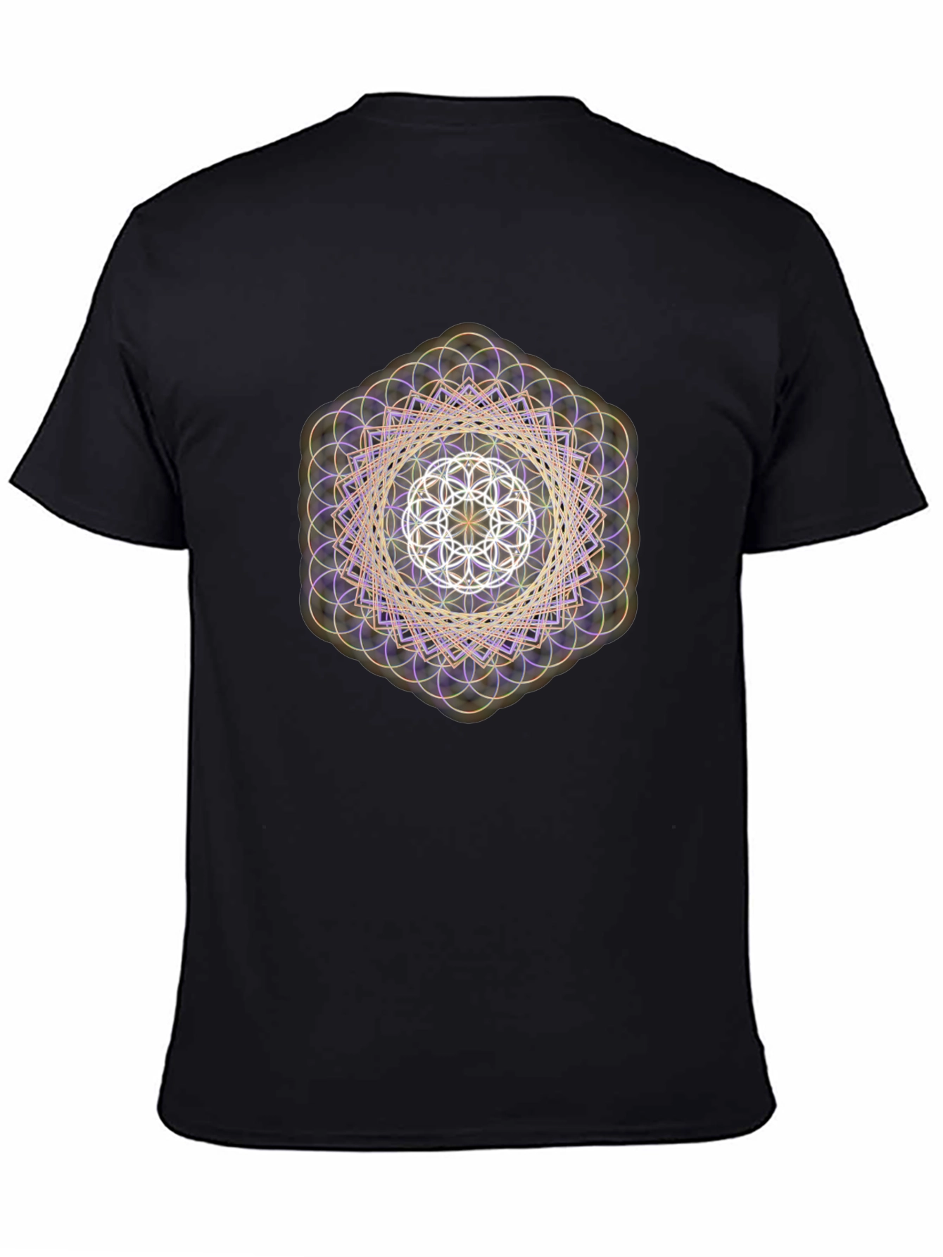 Geometric Pattern Tee - Artistic Design Soft Fabric