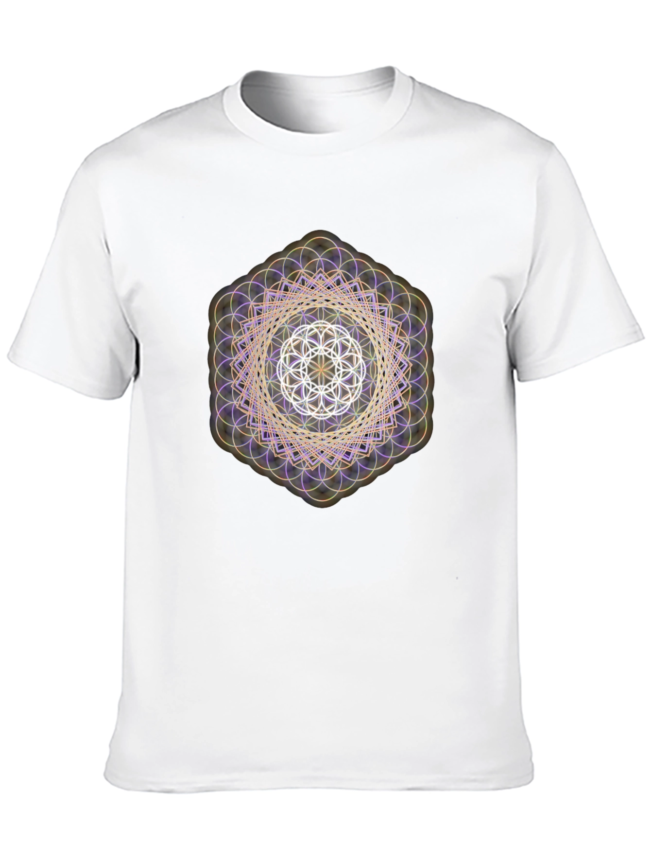 Geometric Pattern Tee - Artistic Design Soft Fabric
