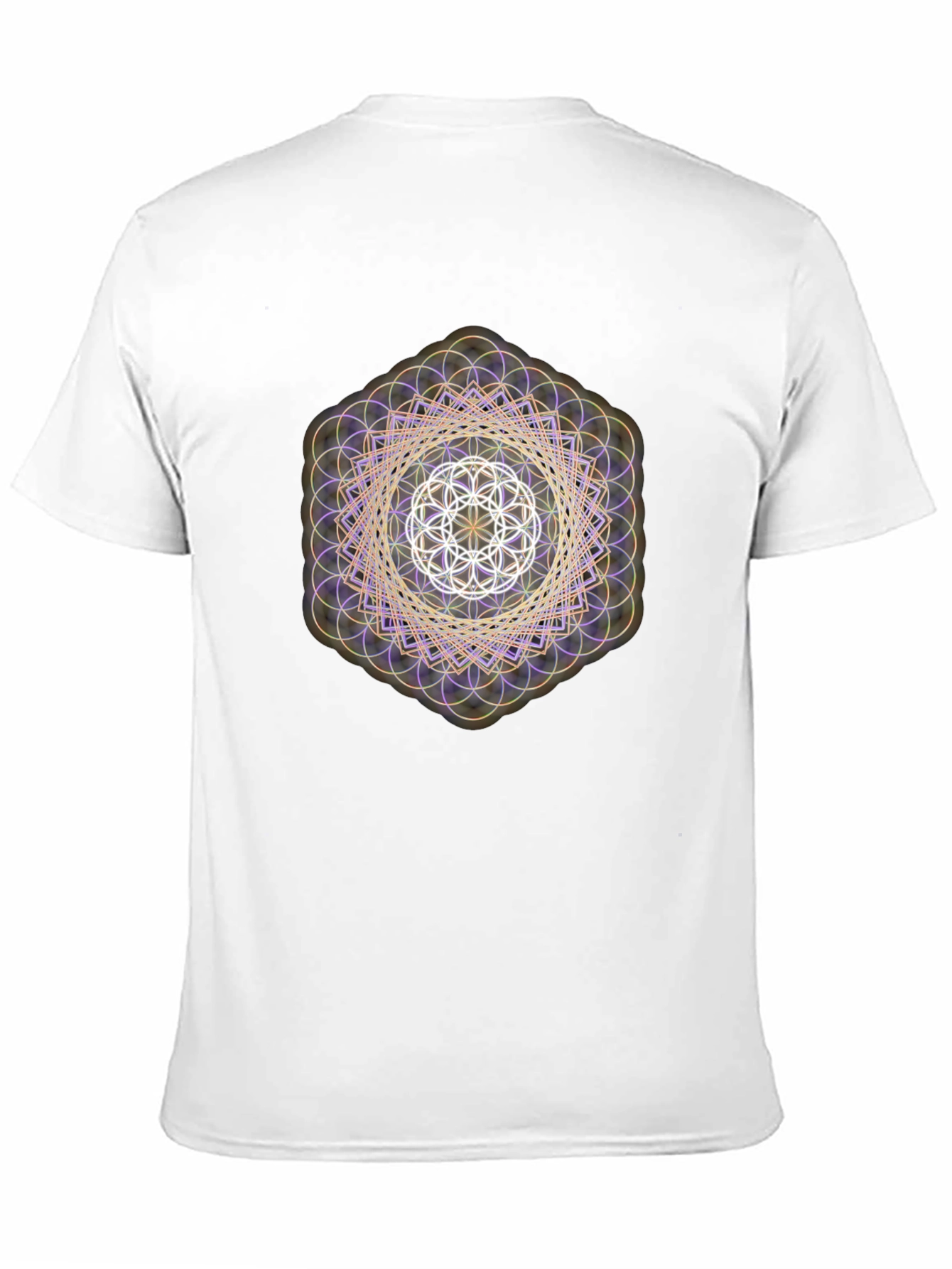 Geometric Pattern Tee - Artistic Design Soft Fabric