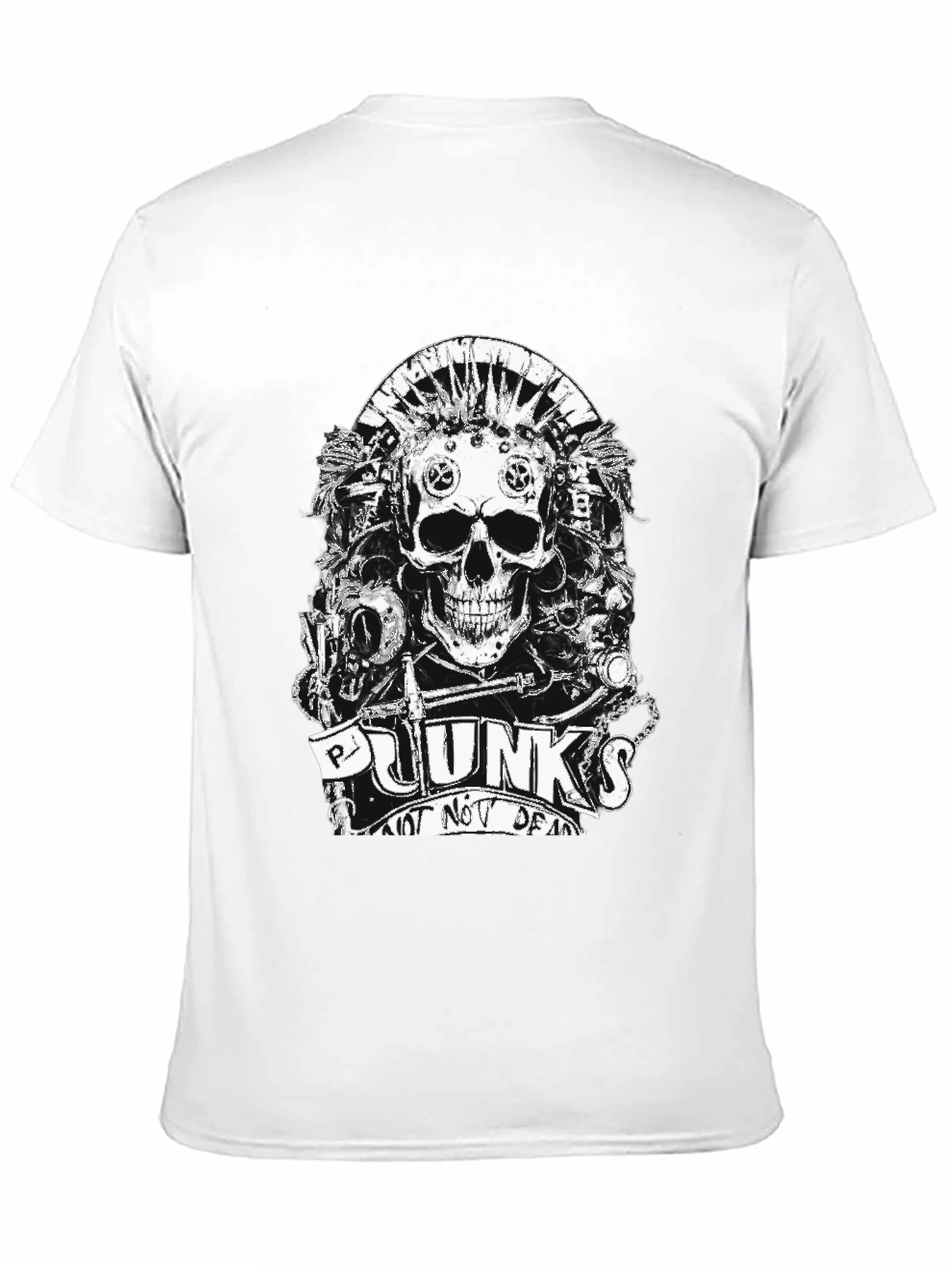 Punk Skull Graphic T-Shirt - Not Dead