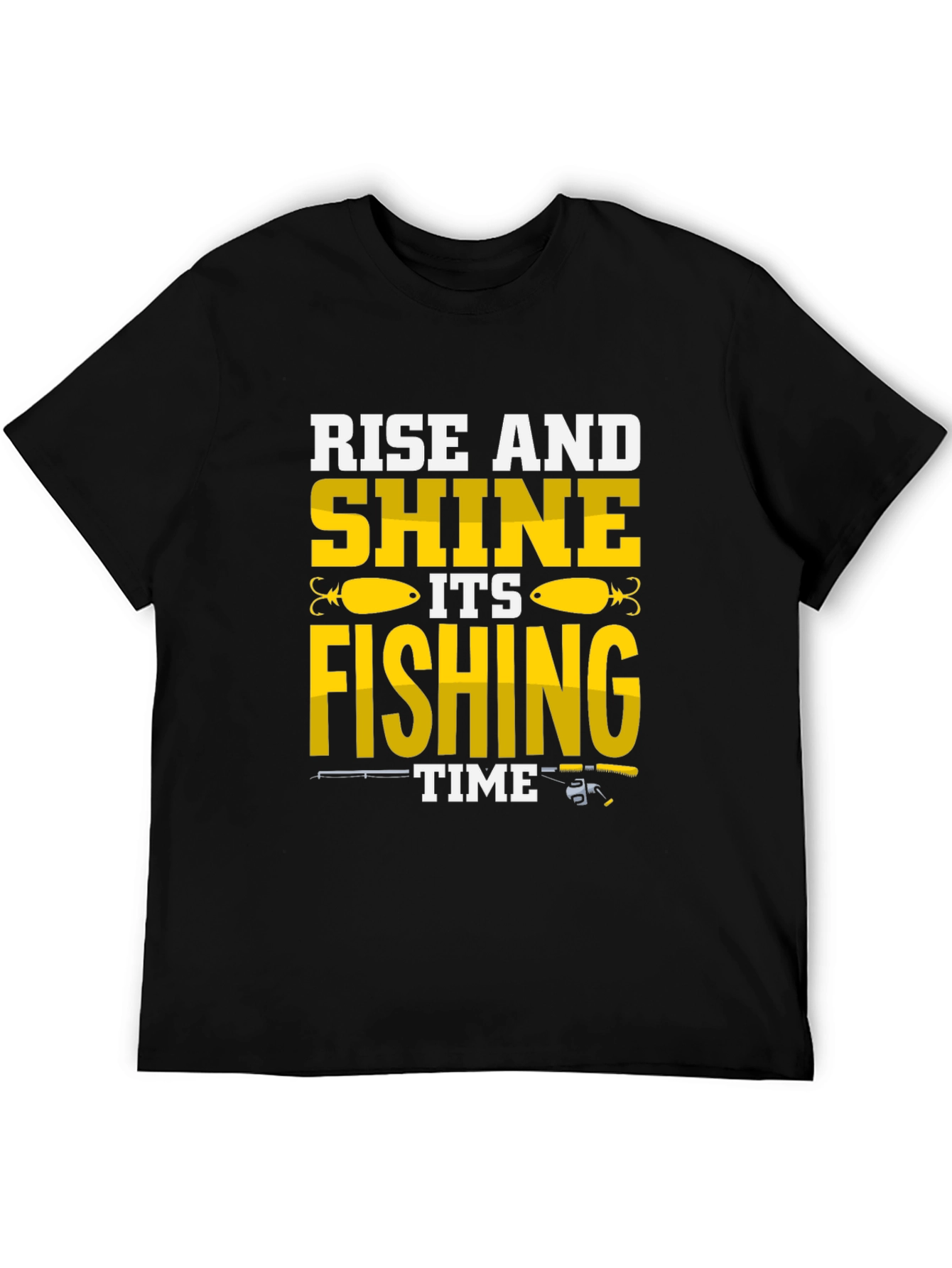 Rise and Shine Fishing Time Graphic T-Shirt