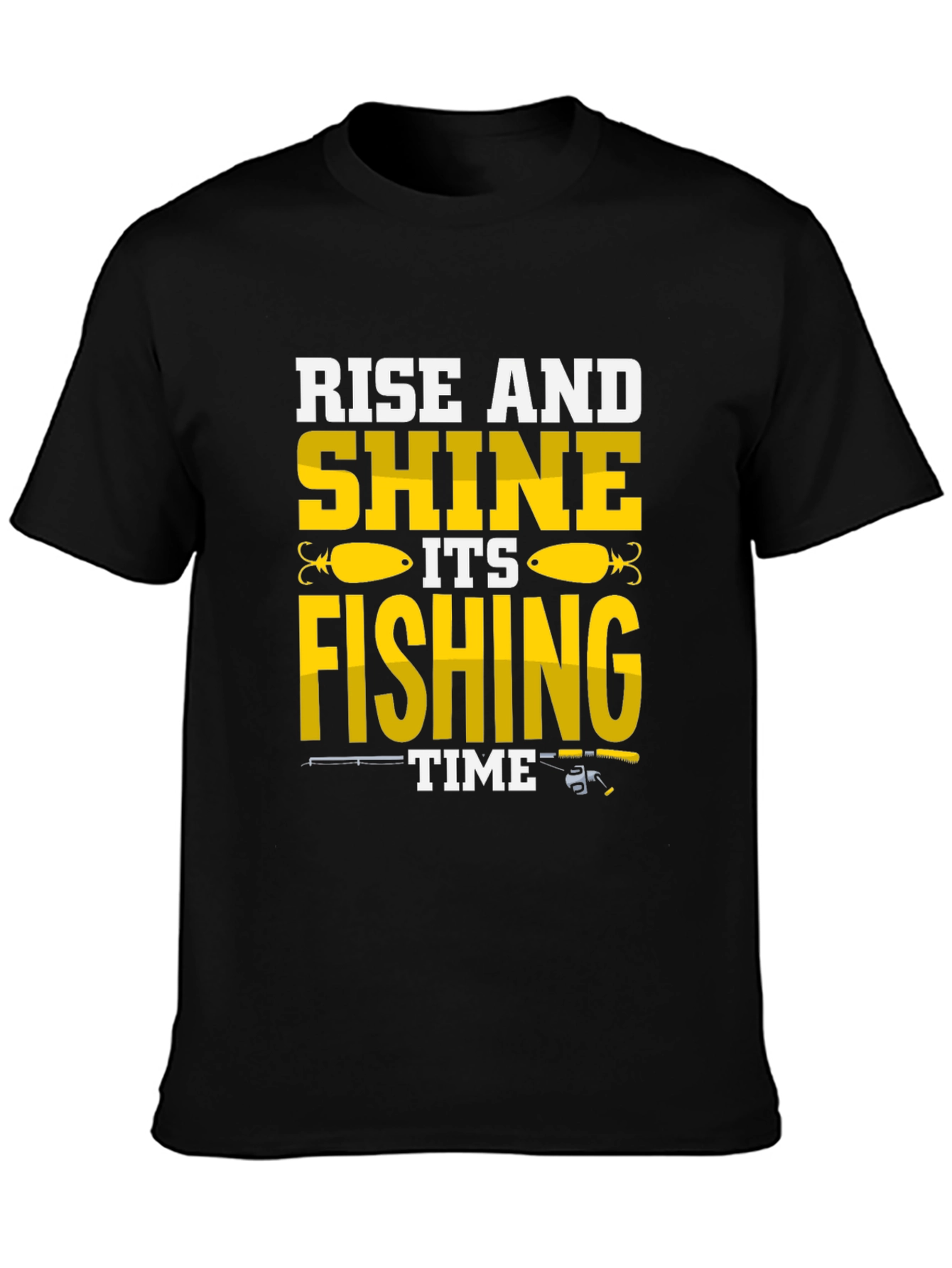 Rise and Shine Fishing Time Graphic T-Shirt
