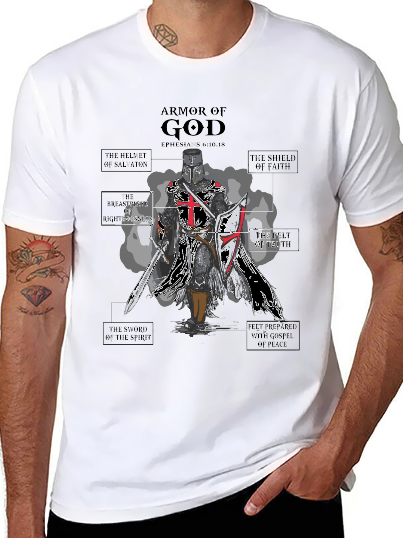 Armor of God Knight Graphic T-Shirt