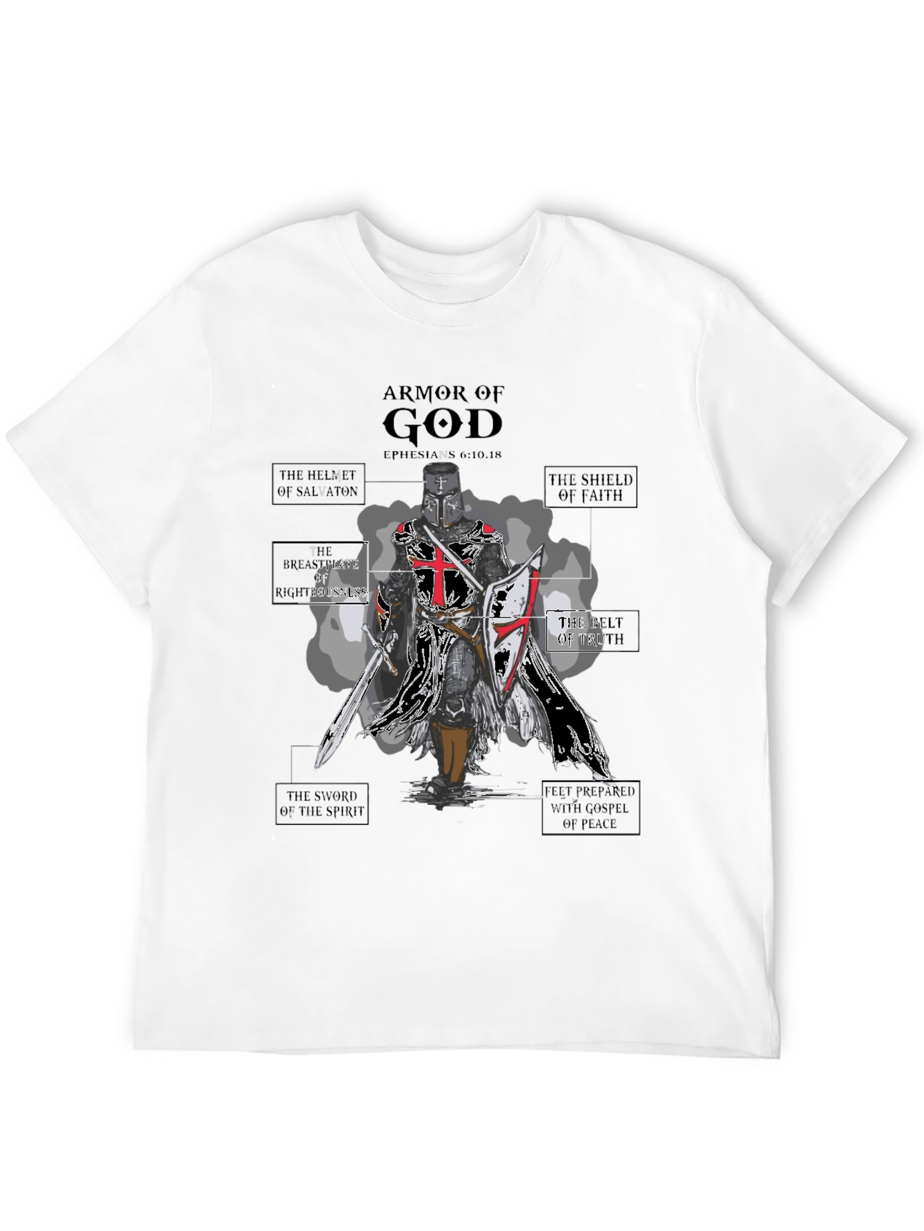 Armor of God Knight Graphic T-Shirt