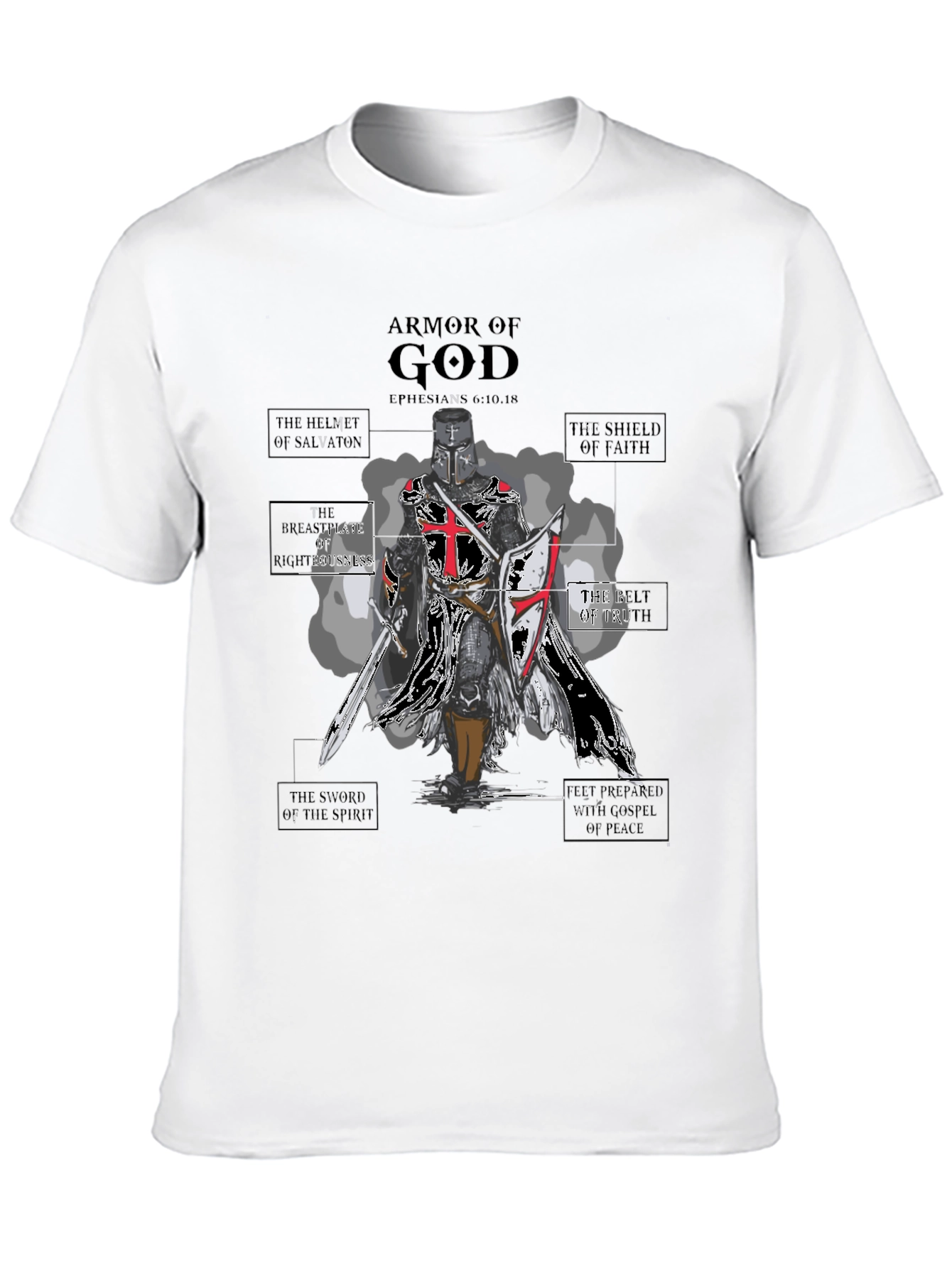 Armor of God Knight Graphic T-Shirt