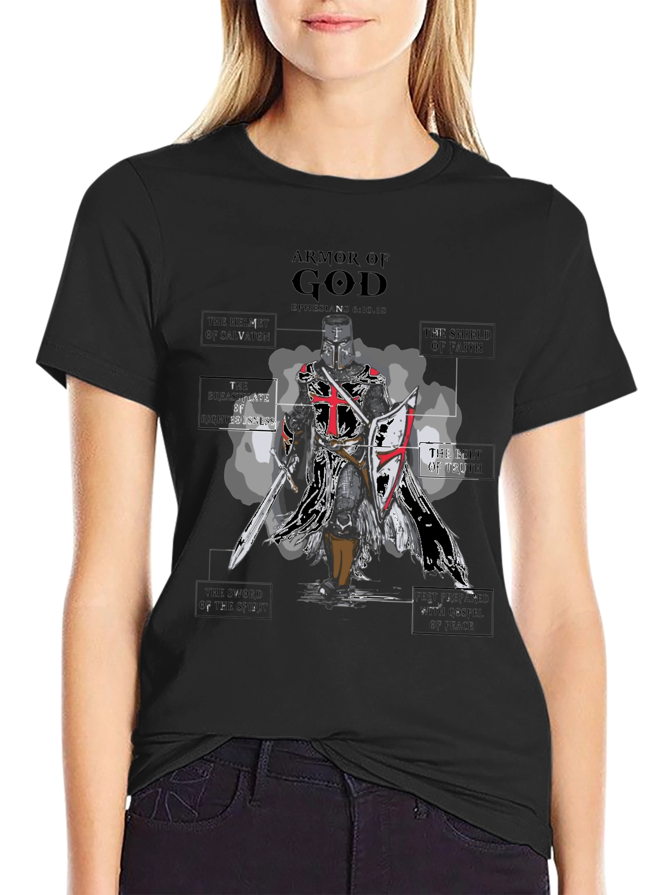 Armor of God Knight Graphic T-Shirt