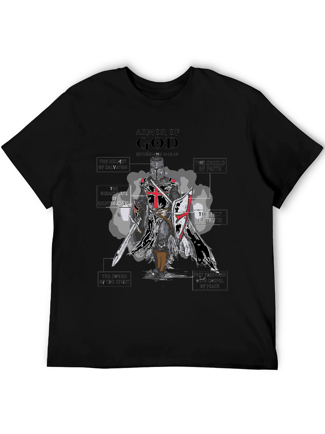 Armor of God Knight Graphic T-Shirt