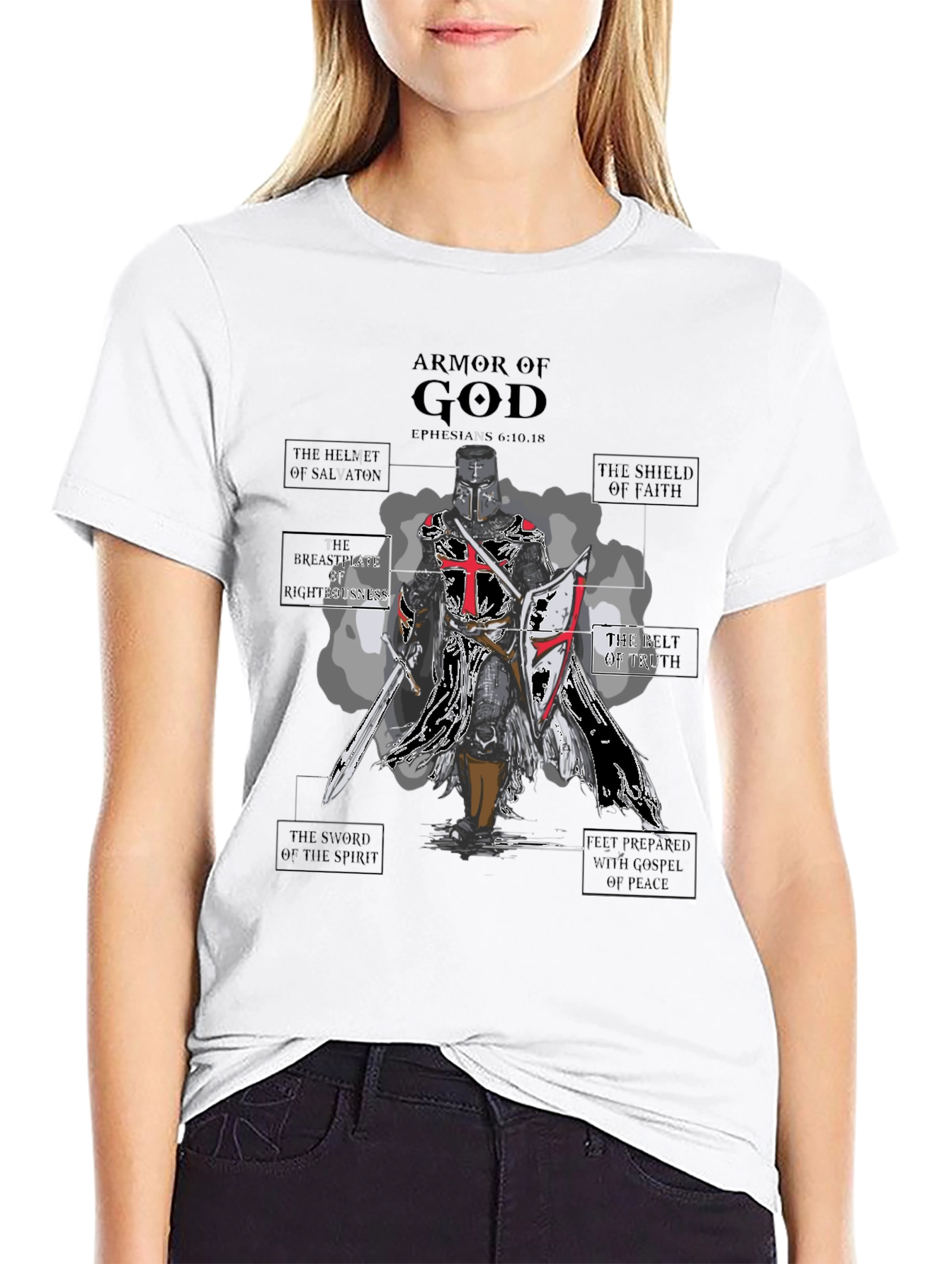 Armor of God Knight Graphic T-Shirt