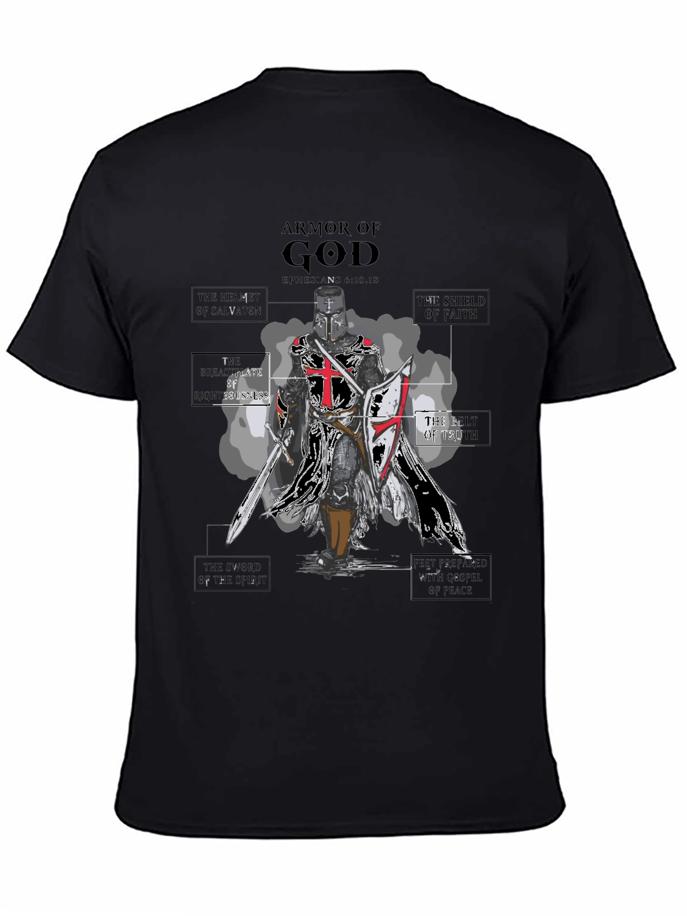 Armor of God Knight Graphic T-Shirt