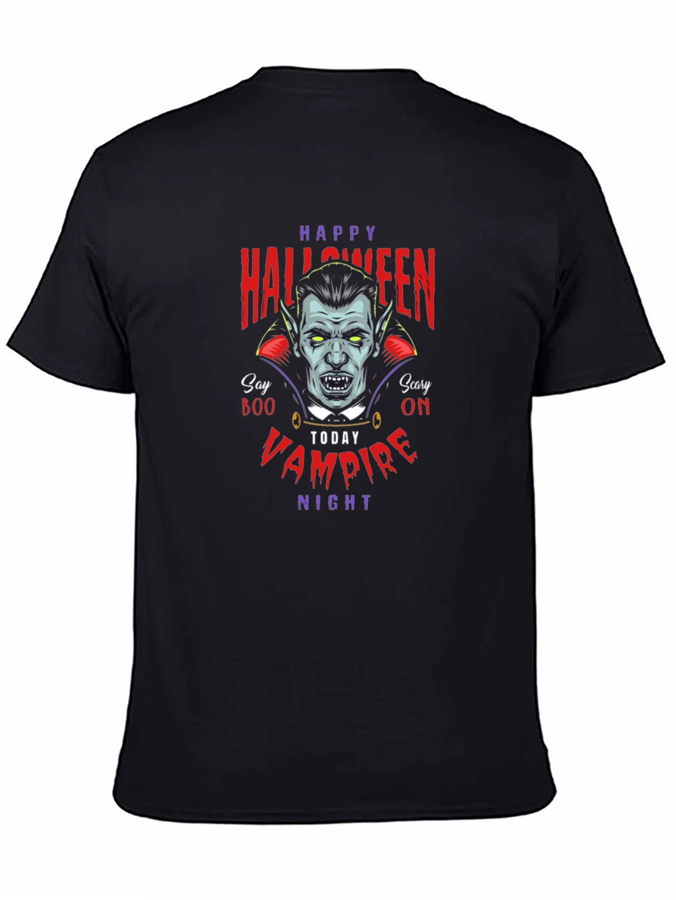 Happy Halloween Vampire Night Graphic T-Shirt