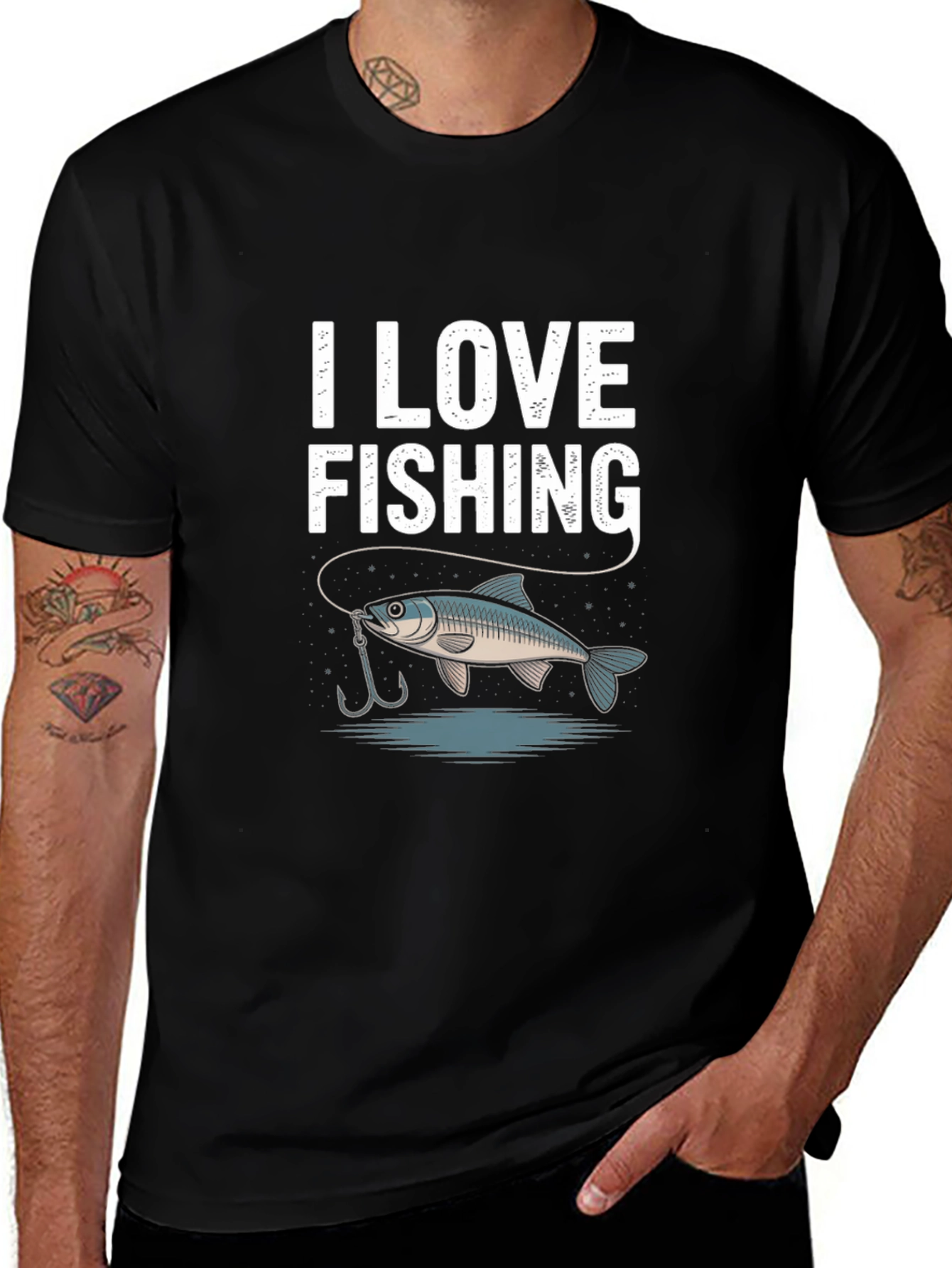 I Love Fishing Graphic Tee - Fishermans Favorite