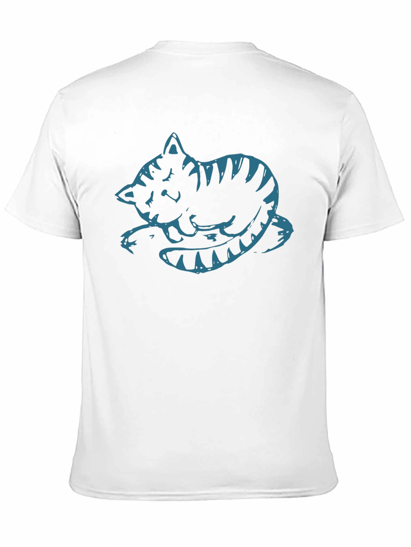 Cute Cat Graphic Tee - Black