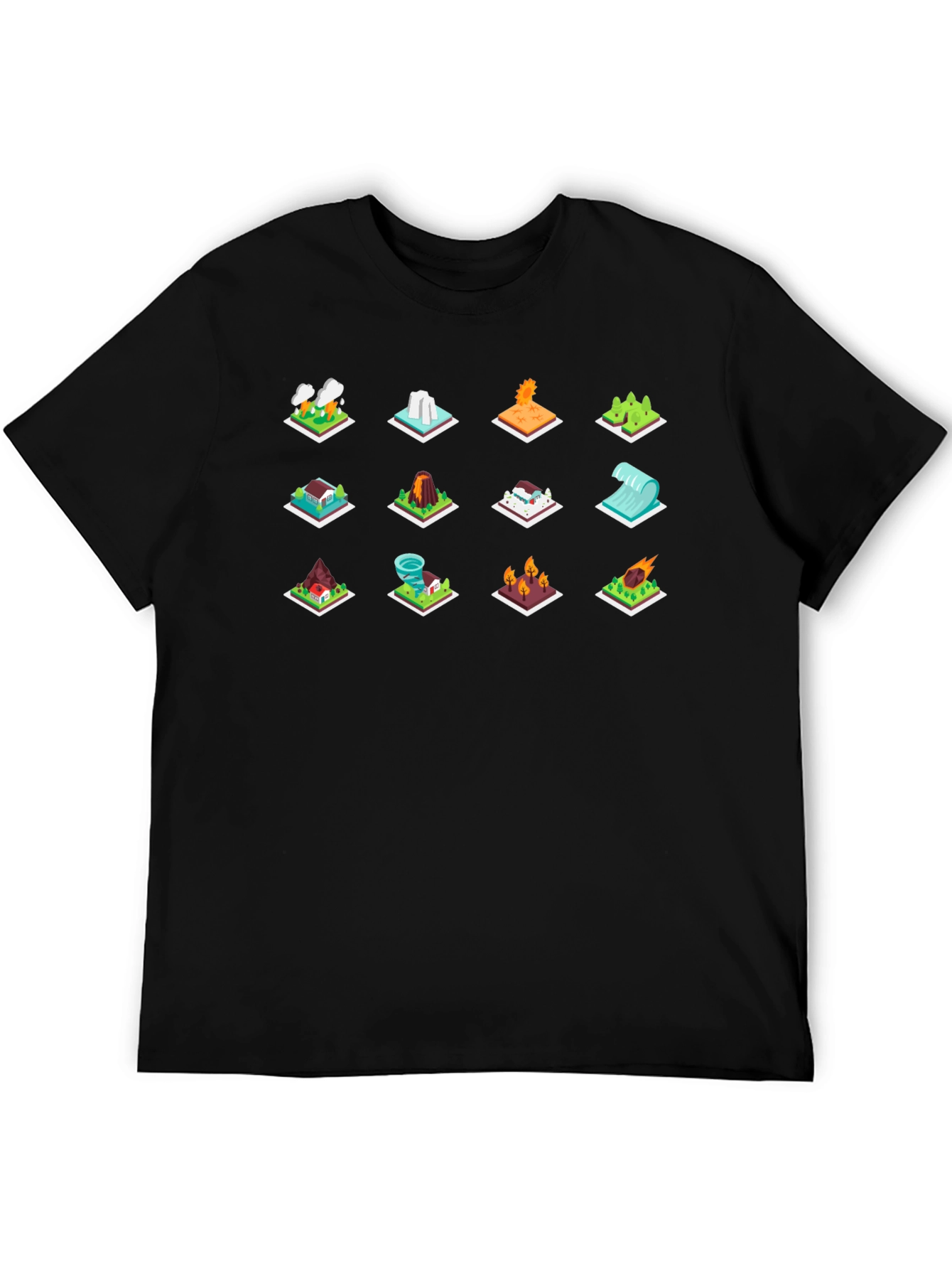 Disaster Icons T-Shirt - Funny Graphic Tee