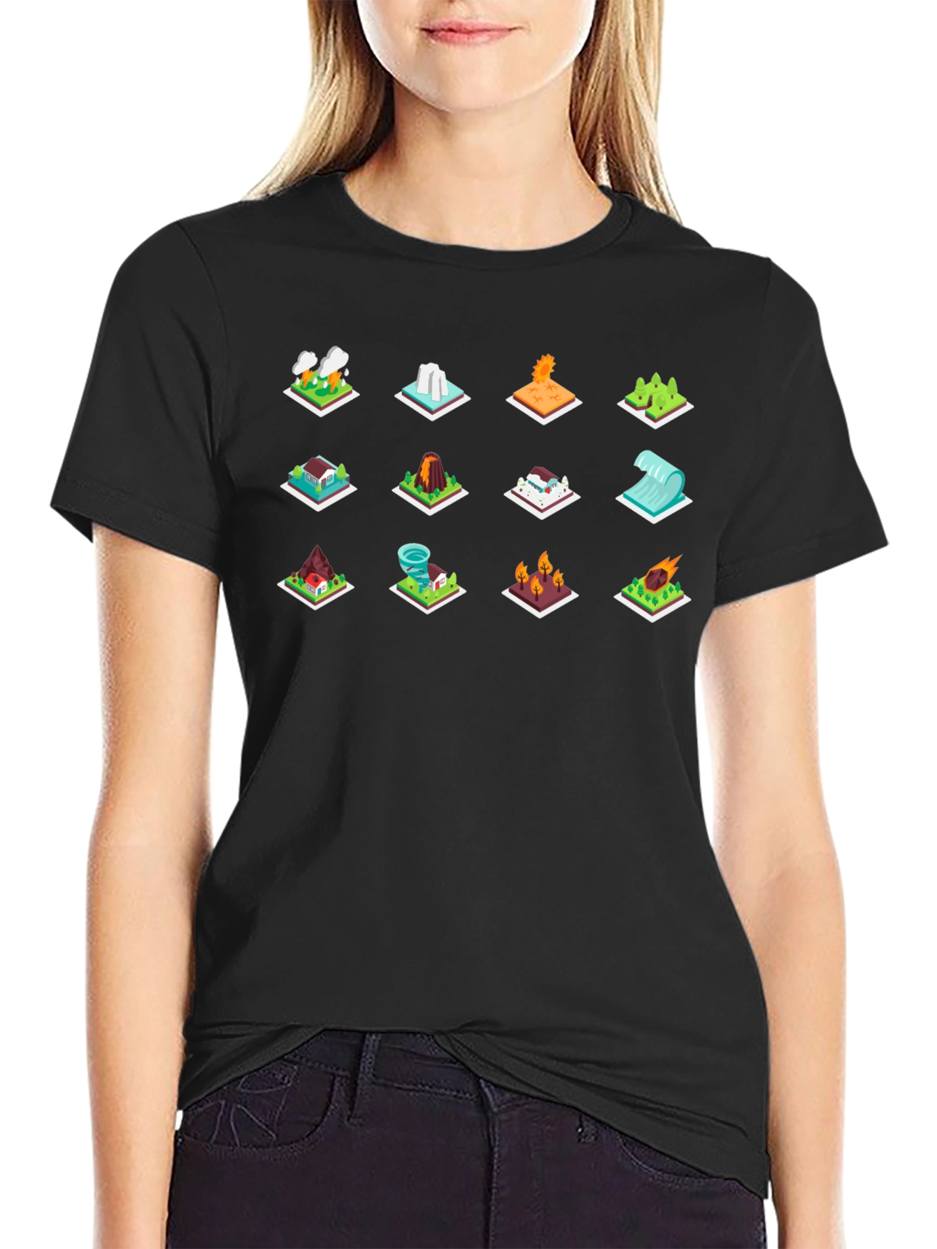 Disaster Icons T-Shirt - Funny Graphic Tee