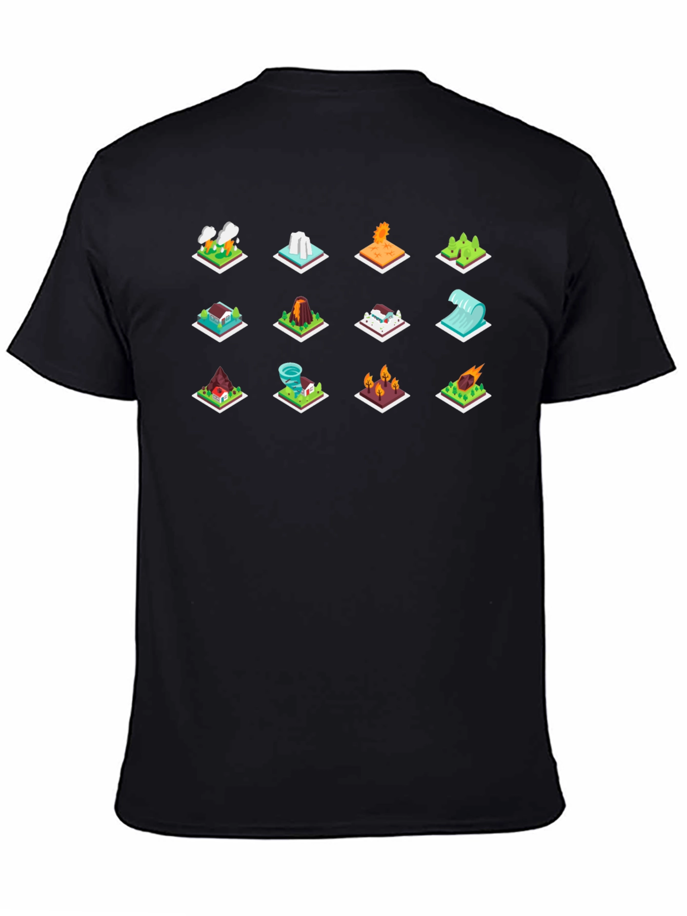 Disaster Icons T-Shirt - Funny Graphic Tee