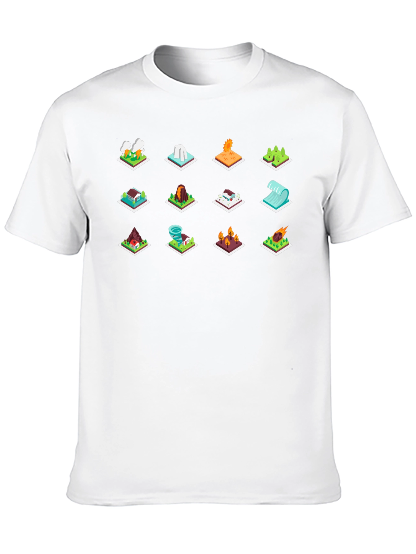 Disaster Icons T-Shirt - Funny Graphic Tee