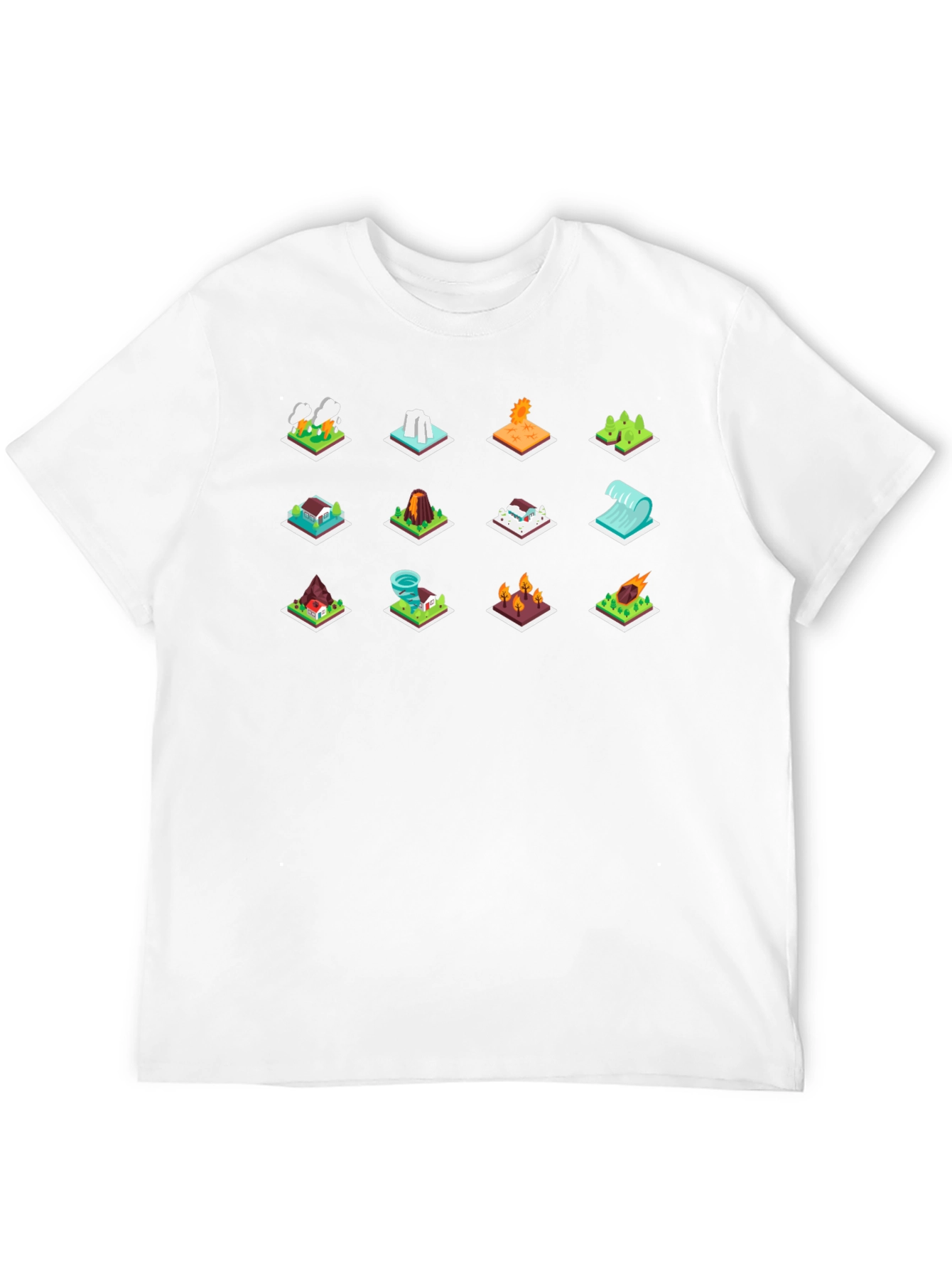 Disaster Icons T-Shirt - Funny Graphic Tee