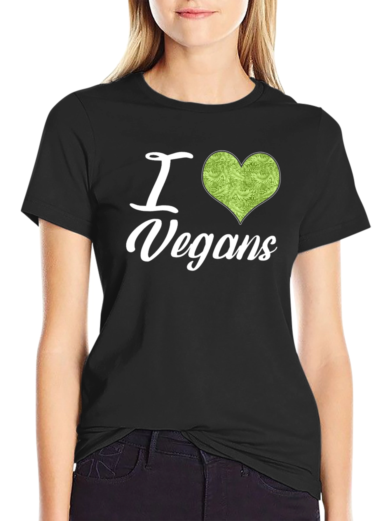 I Heart Vegans Graphic Tee - Soft Cotton T-Shirt