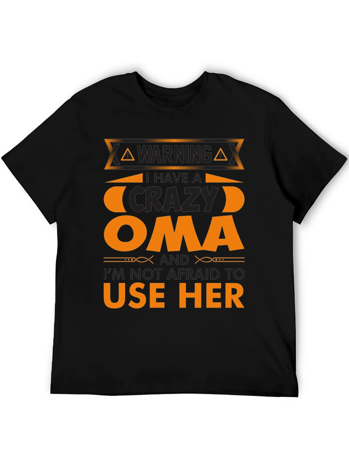 Warning Crazy Oma T-Shirt Funny Family Tee