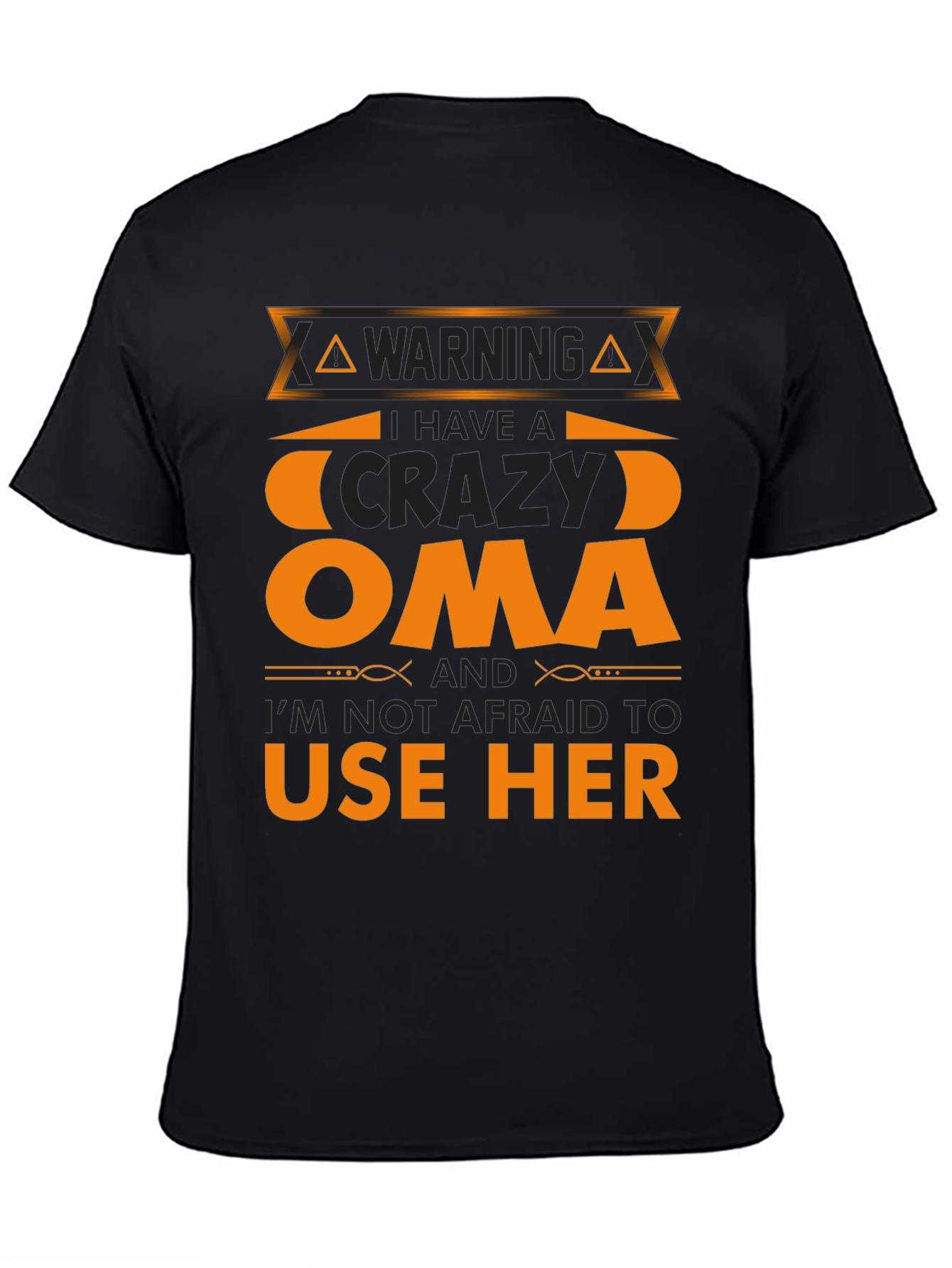 Warning Crazy Oma T-Shirt Funny Family Tee