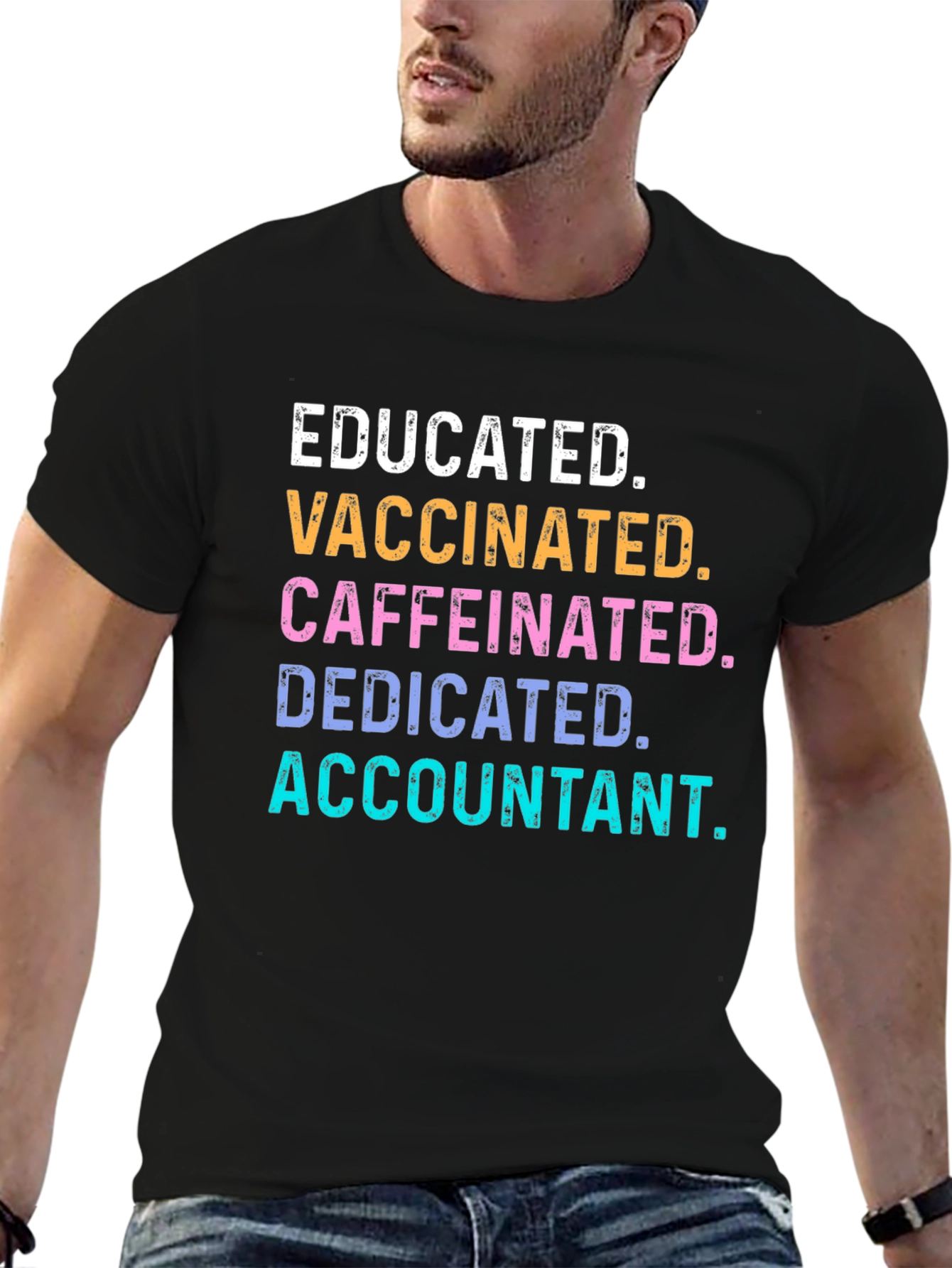 Educated Vaccinated Caffeinated Accountant T-Shirt