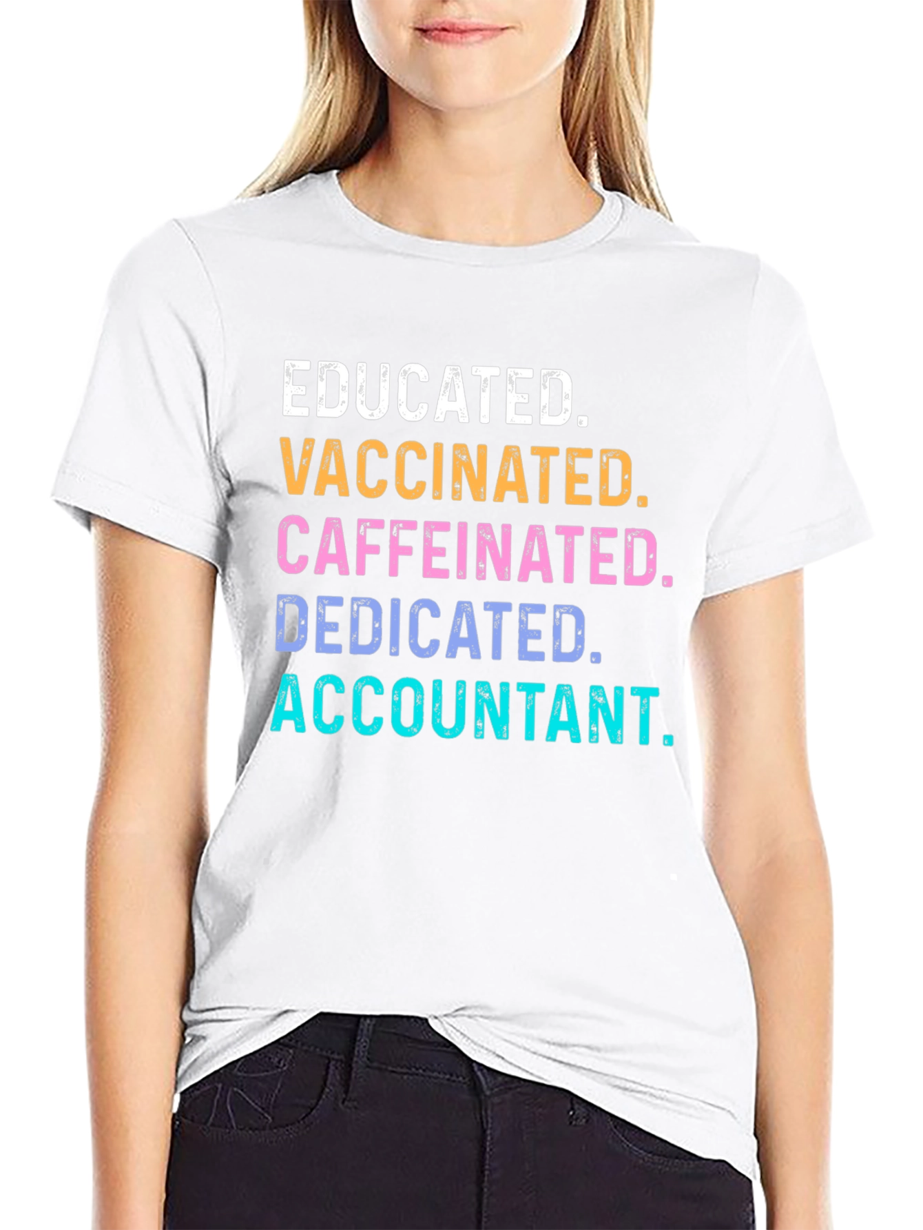 Educated Vaccinated Caffeinated Accountant T-Shirt