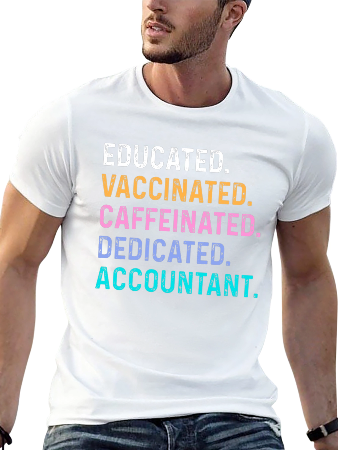 Educated Vaccinated Caffeinated Accountant T-Shirt