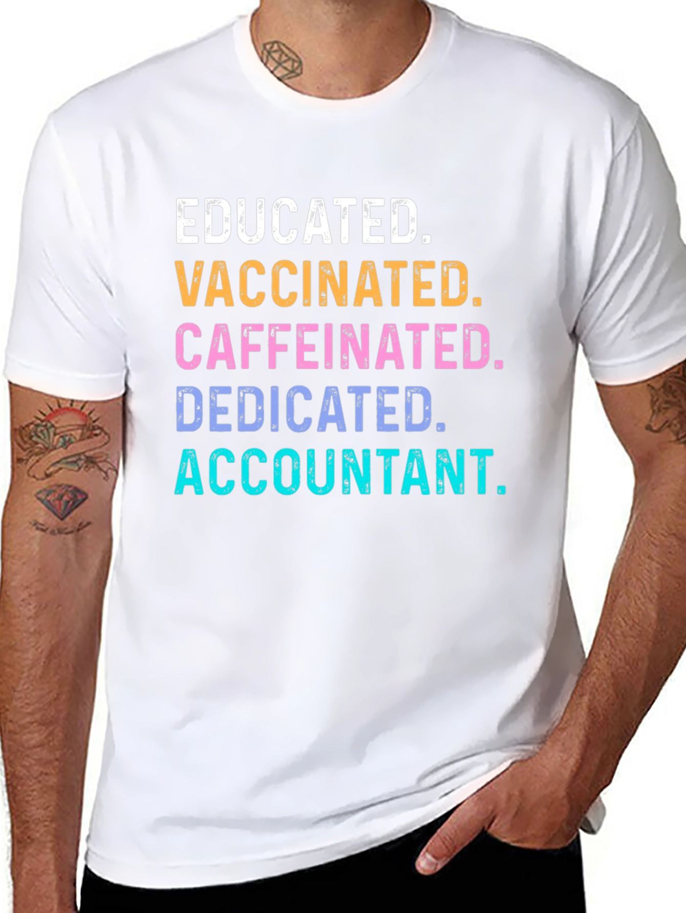 Educated Vaccinated Caffeinated Accountant T-Shirt