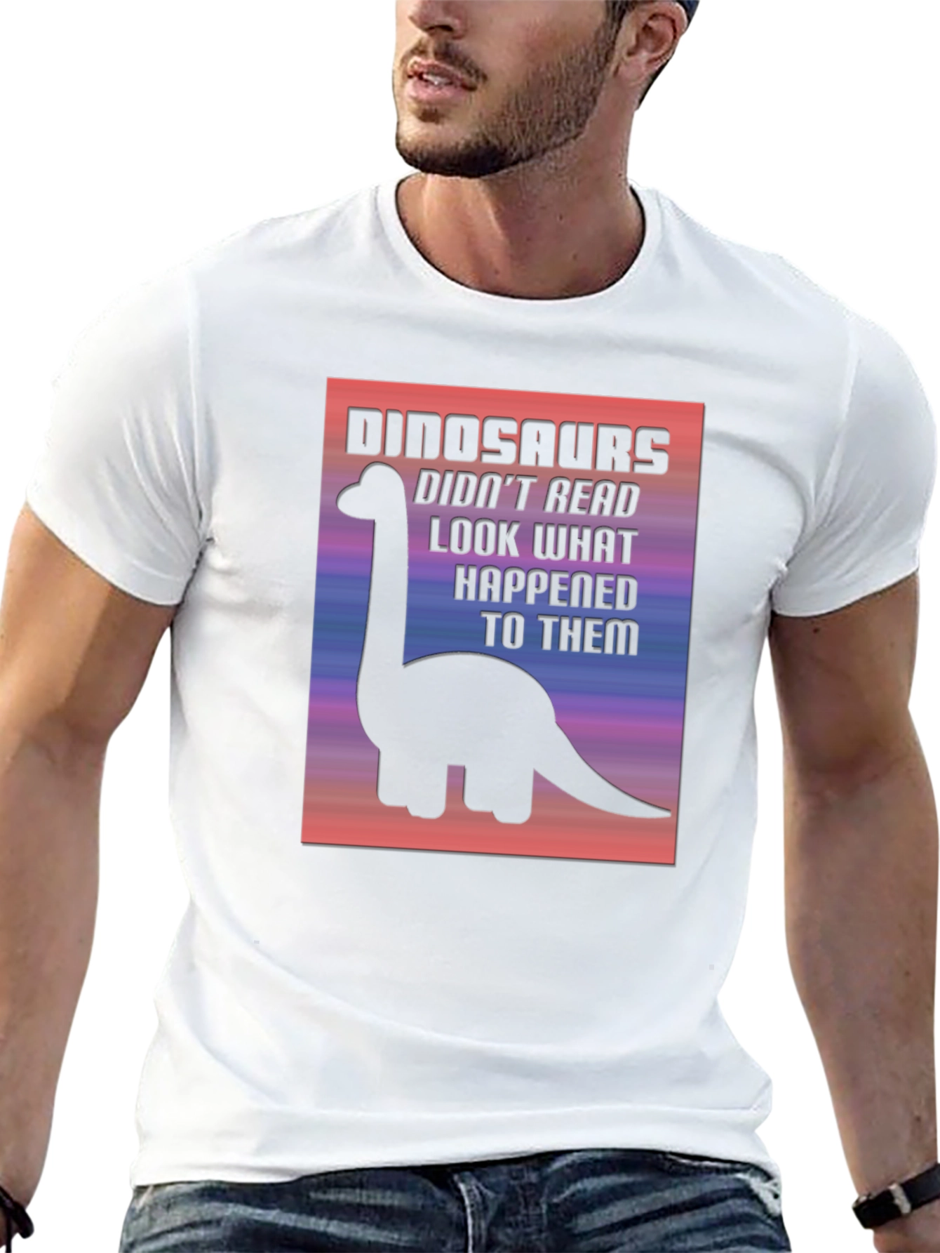 Dinosaurs Didnt Read T-Shirt Funny Graphic Tee
