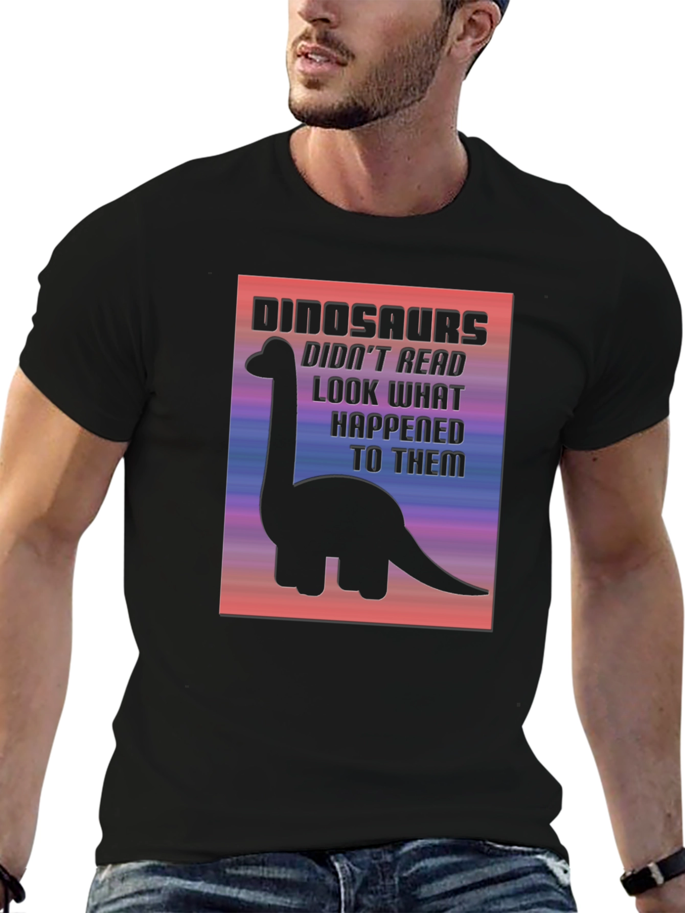 Dinosaurs Didnt Read T-Shirt Funny Graphic Tee