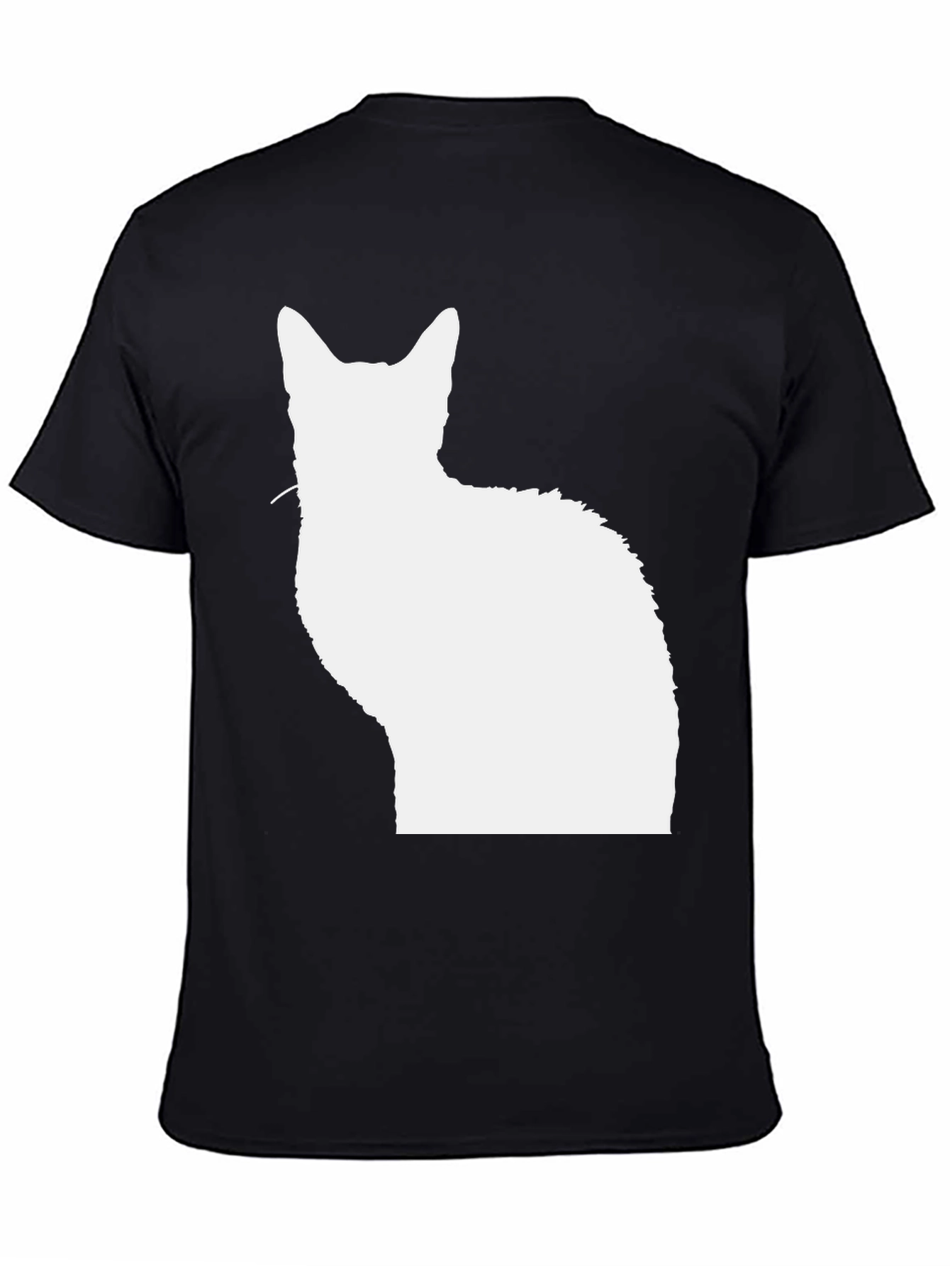 Cat Silhouette Black T-Shirt