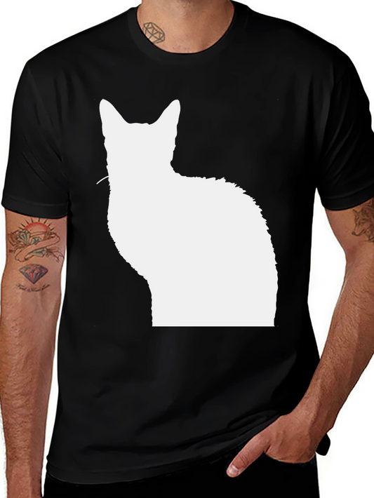 Cat Silhouette Black T-Shirt