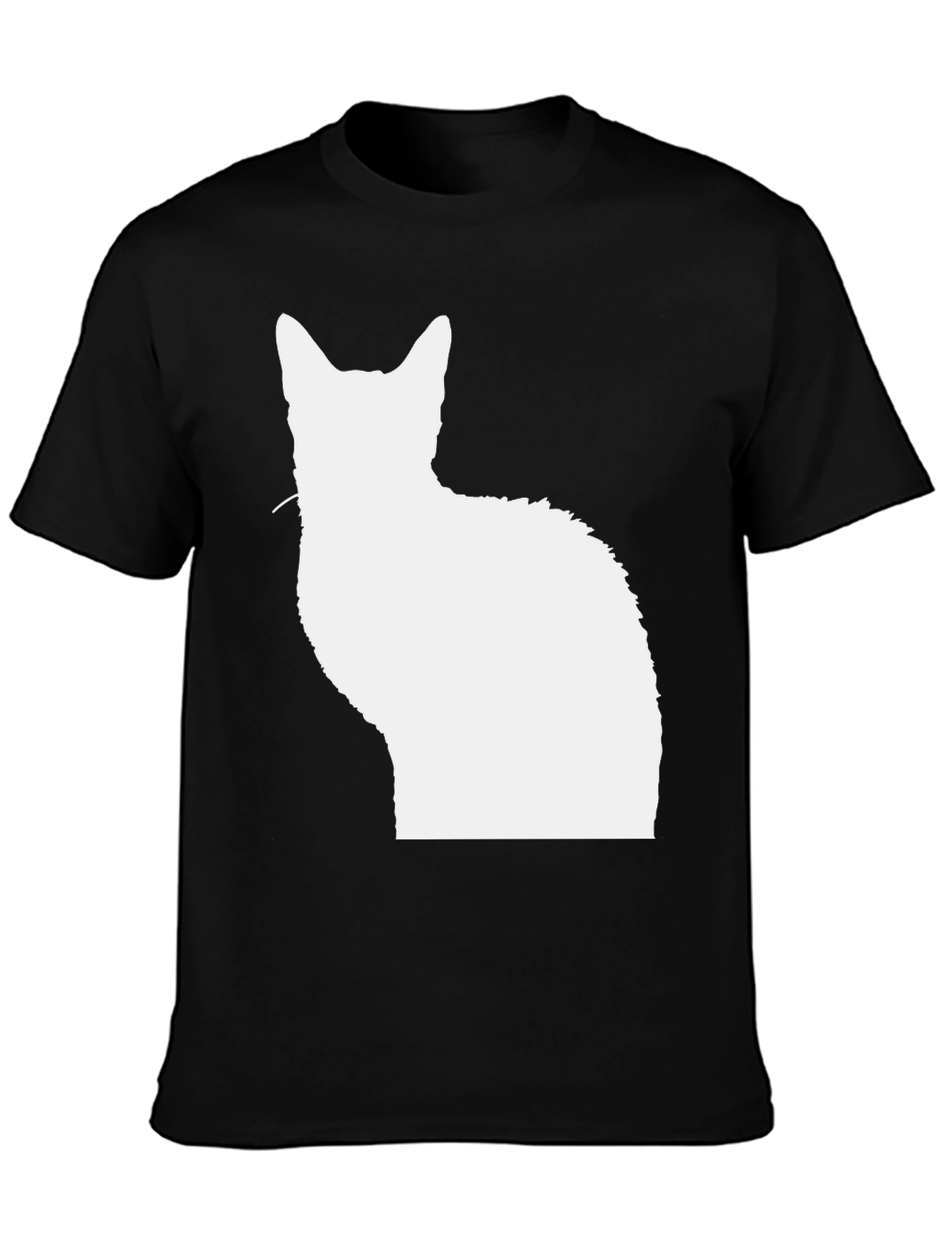 Cat Silhouette Black T-Shirt