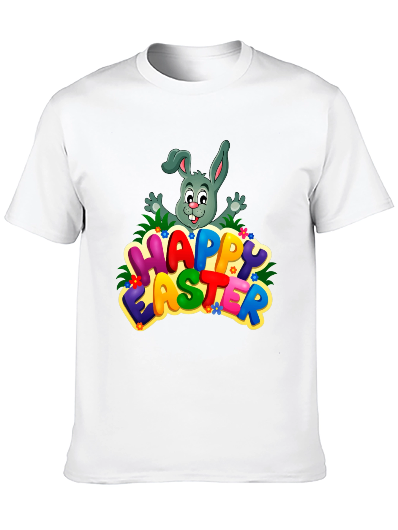 Happy Easter Bunny Graphic Tee - Festive Holiday Shirt