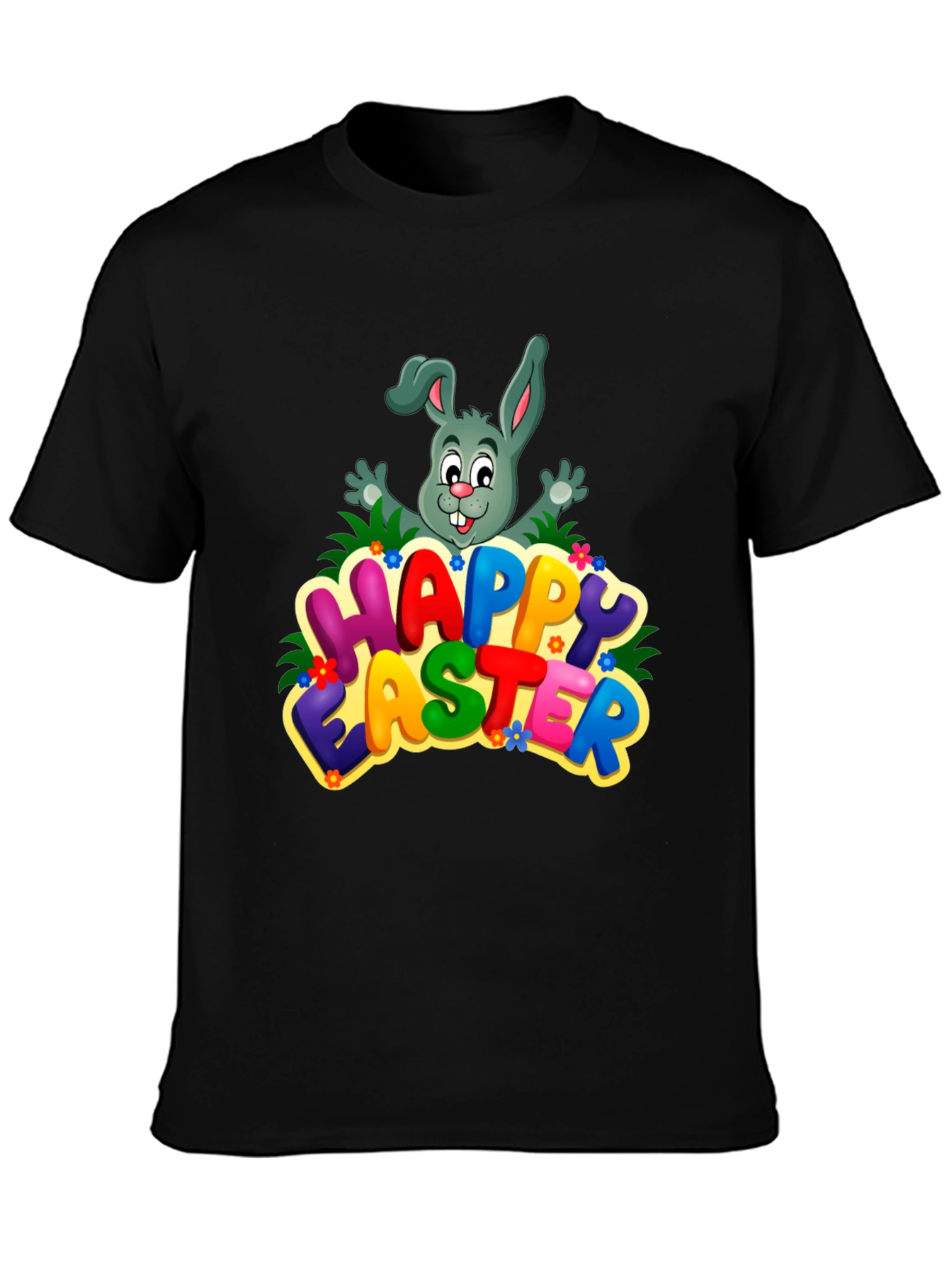 Happy Easter Bunny Graphic Tee - Festive Holiday Shirt