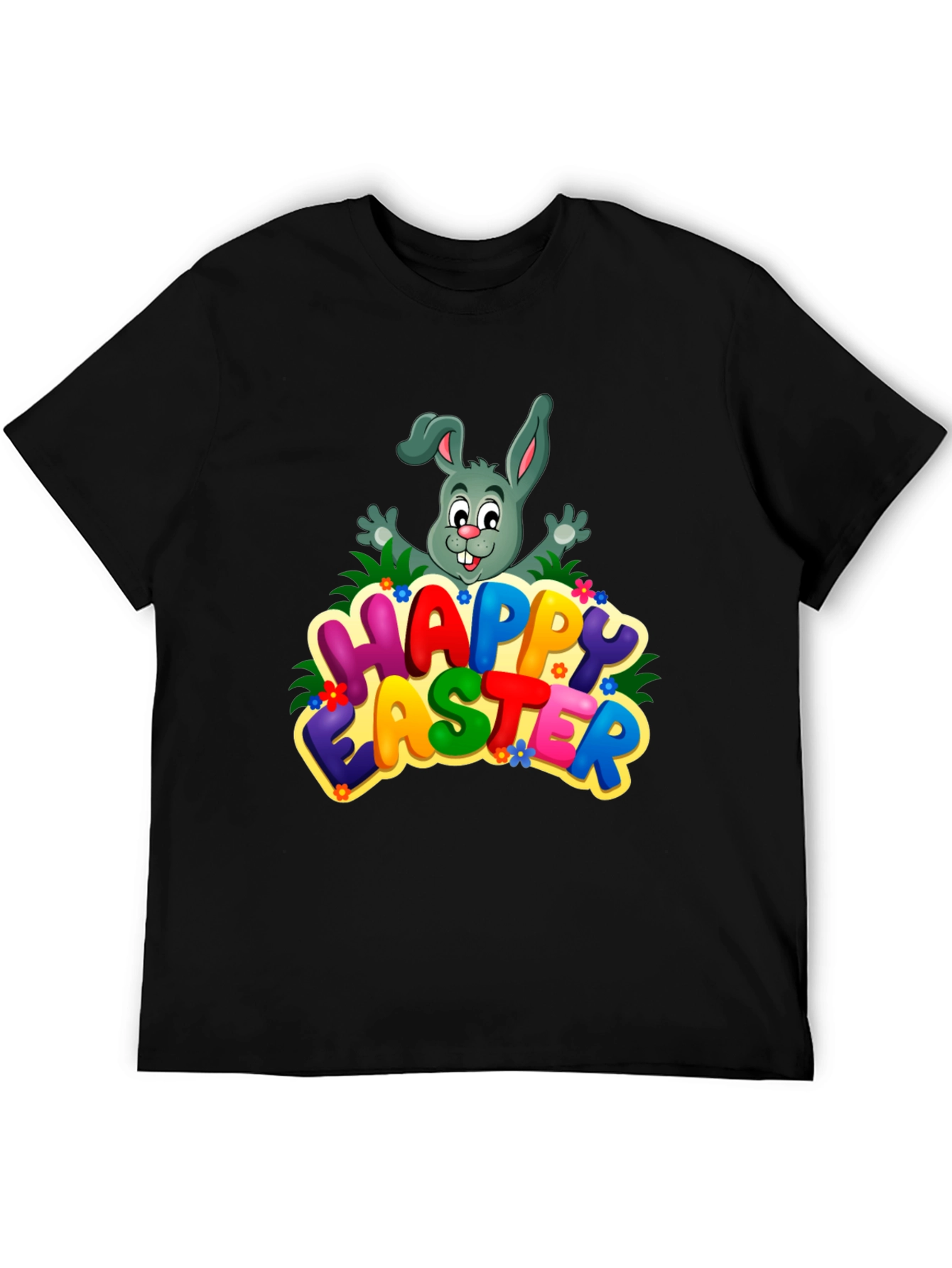 Happy Easter Bunny Graphic Tee - Festive Holiday Shirt