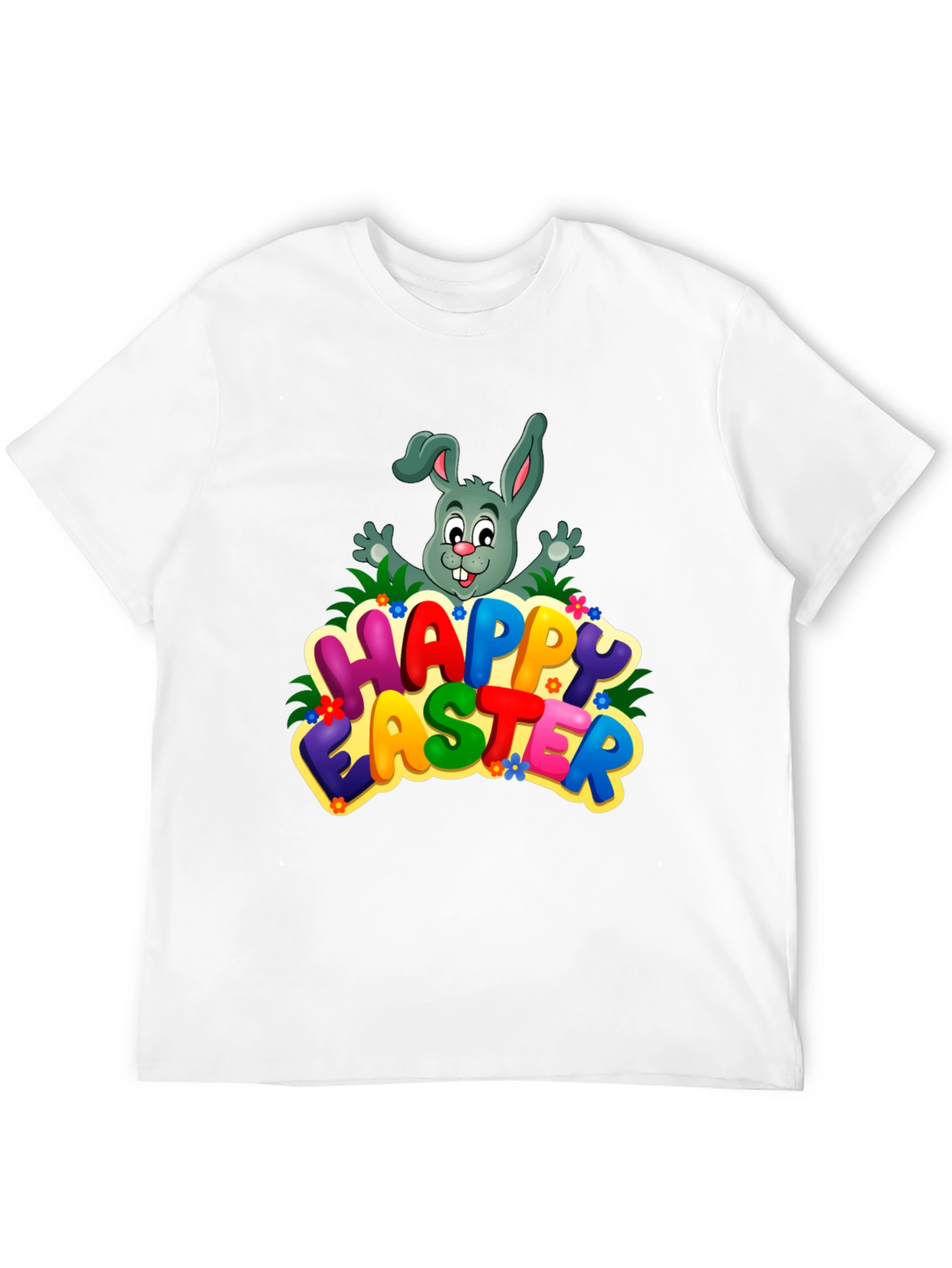 Happy Easter Bunny Graphic Tee - Festive Holiday Shirt