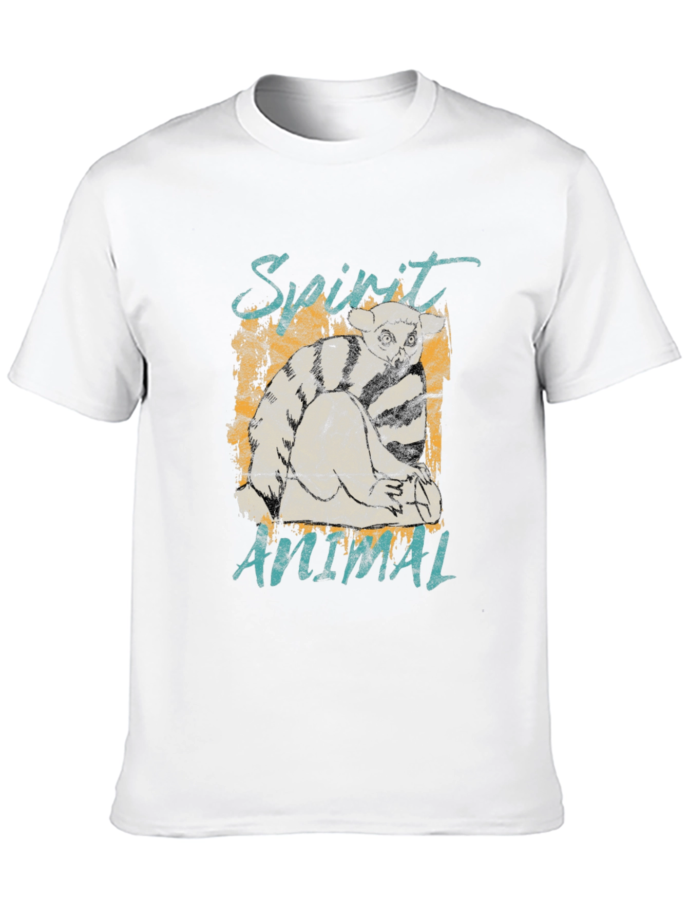 Spirit Animal Lemur Graphic Print T-Shirt