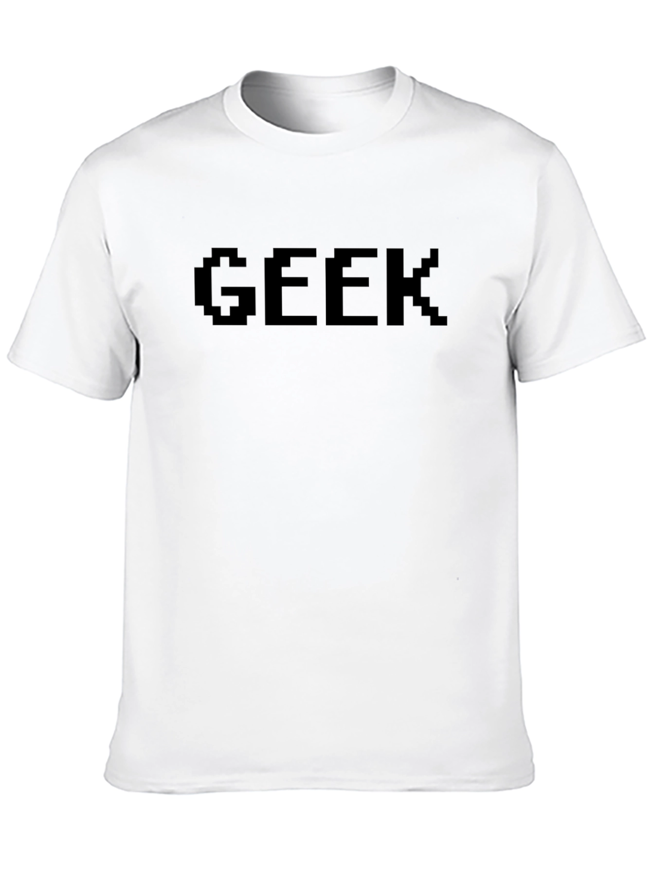 Geek Pixel Art Black T-Shirt