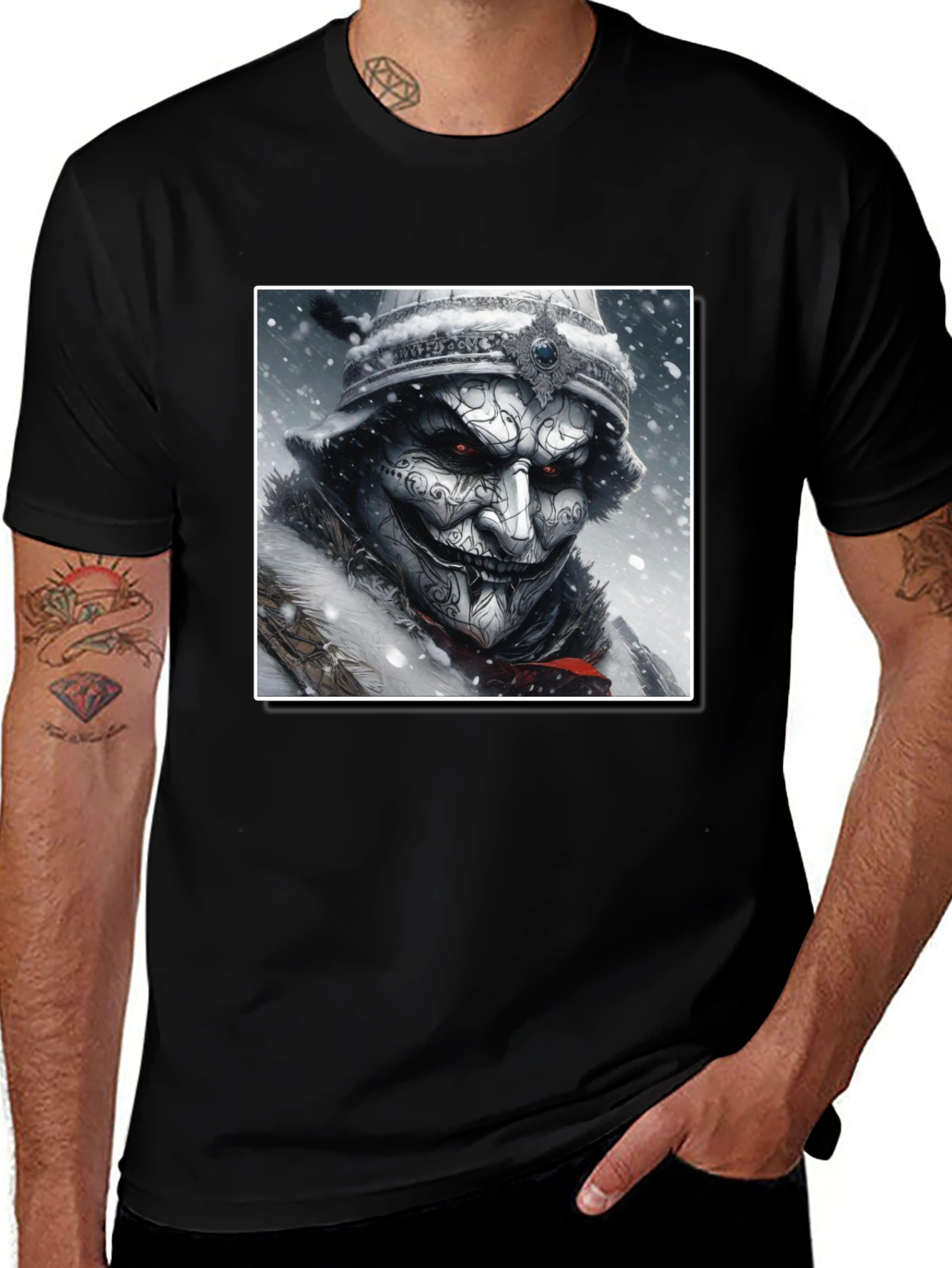 Winter Warrior Graphic Tee - Black