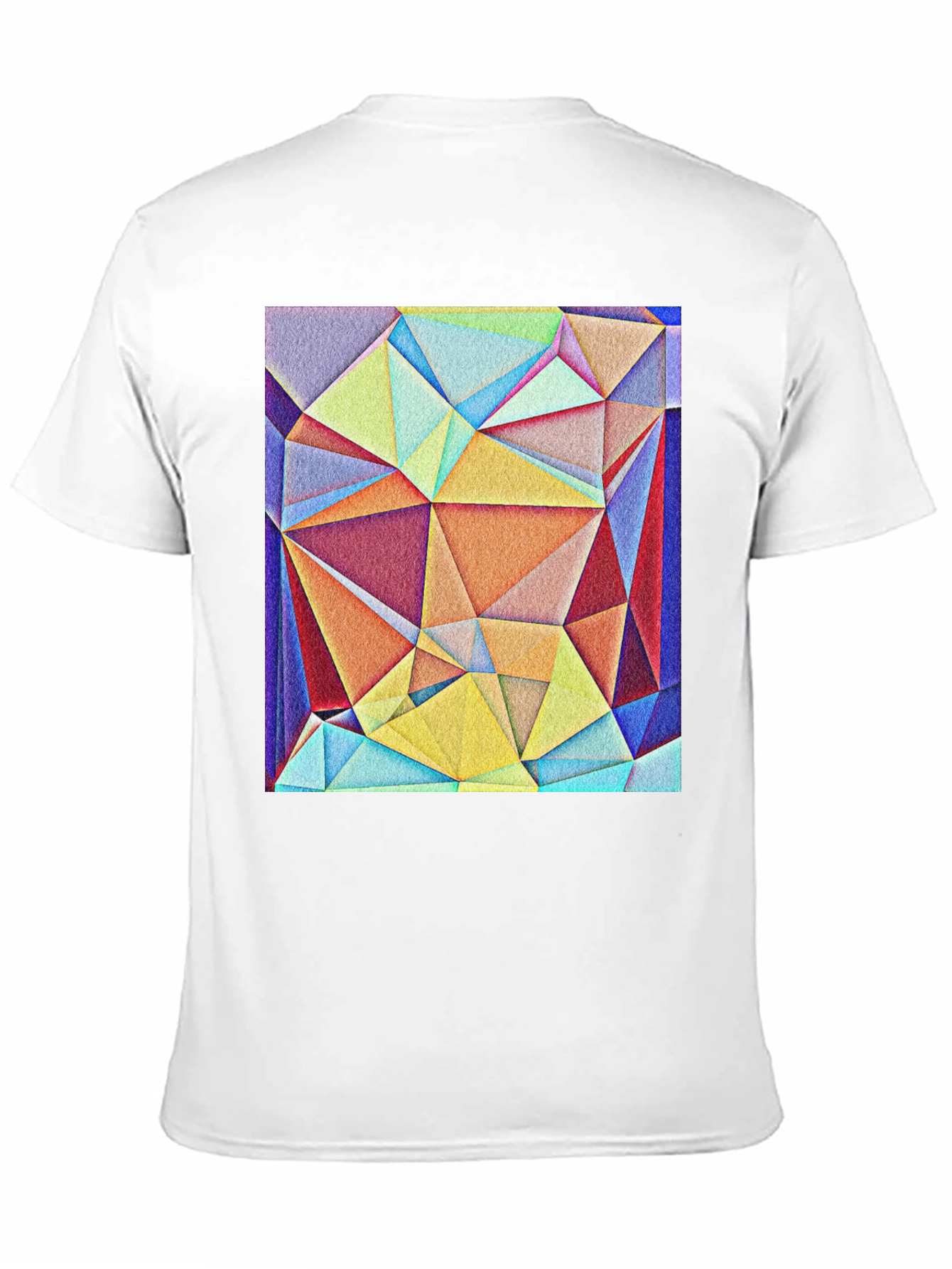 Geometric Triangle Art Tee - Modern Abstract Design