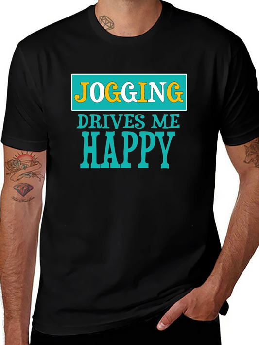 Jogging Drives Me Happy Graphic T-Shirt