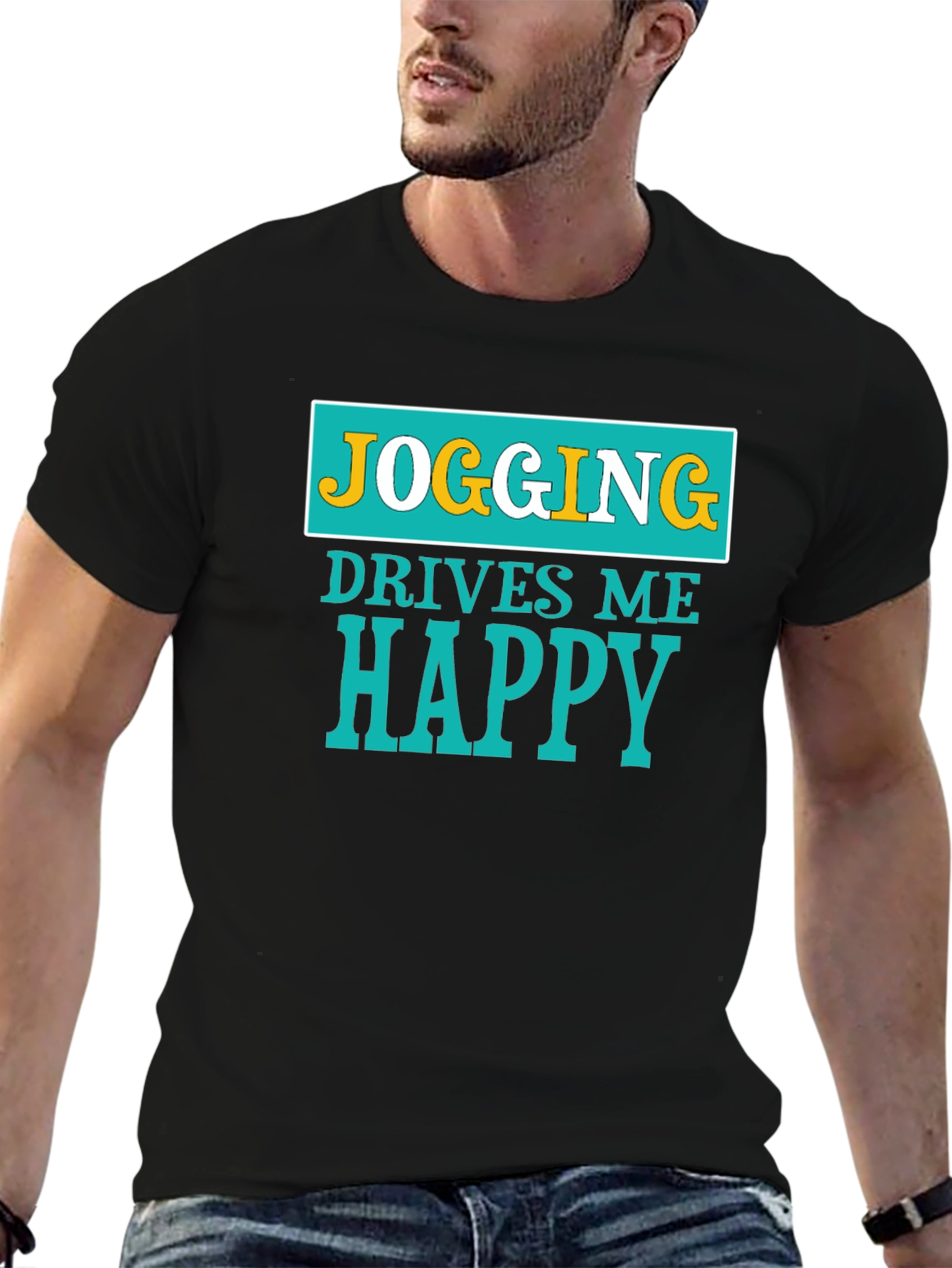 Jogging Drives Me Happy Graphic T-Shirt