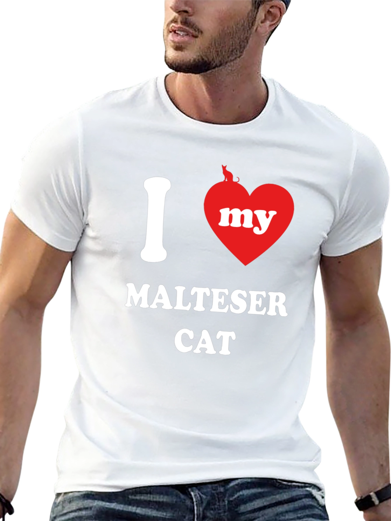 I Heart My Maltese Cat T-Shirt
