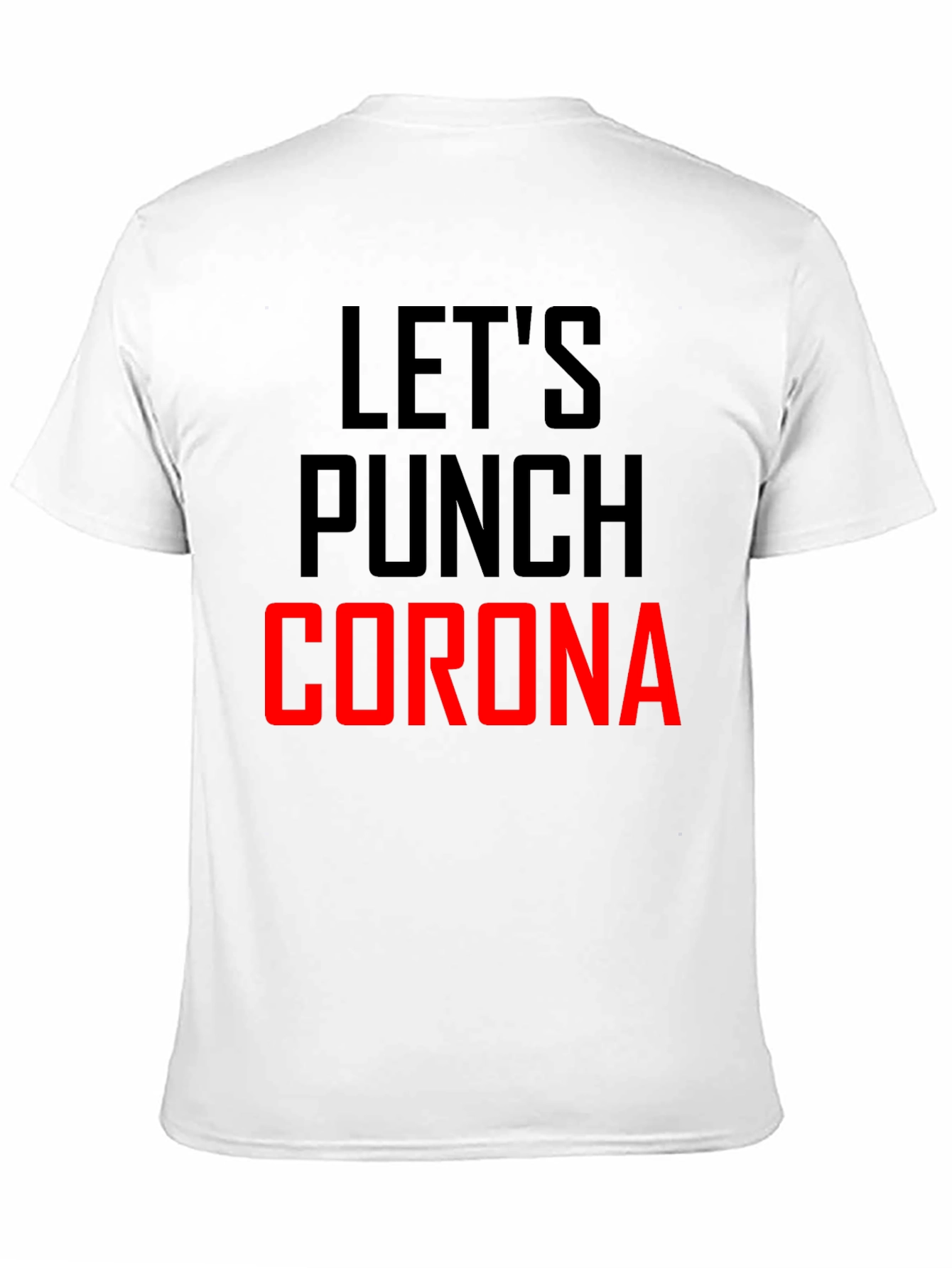 Lets Punch Corona Black Graphic T-Shirt