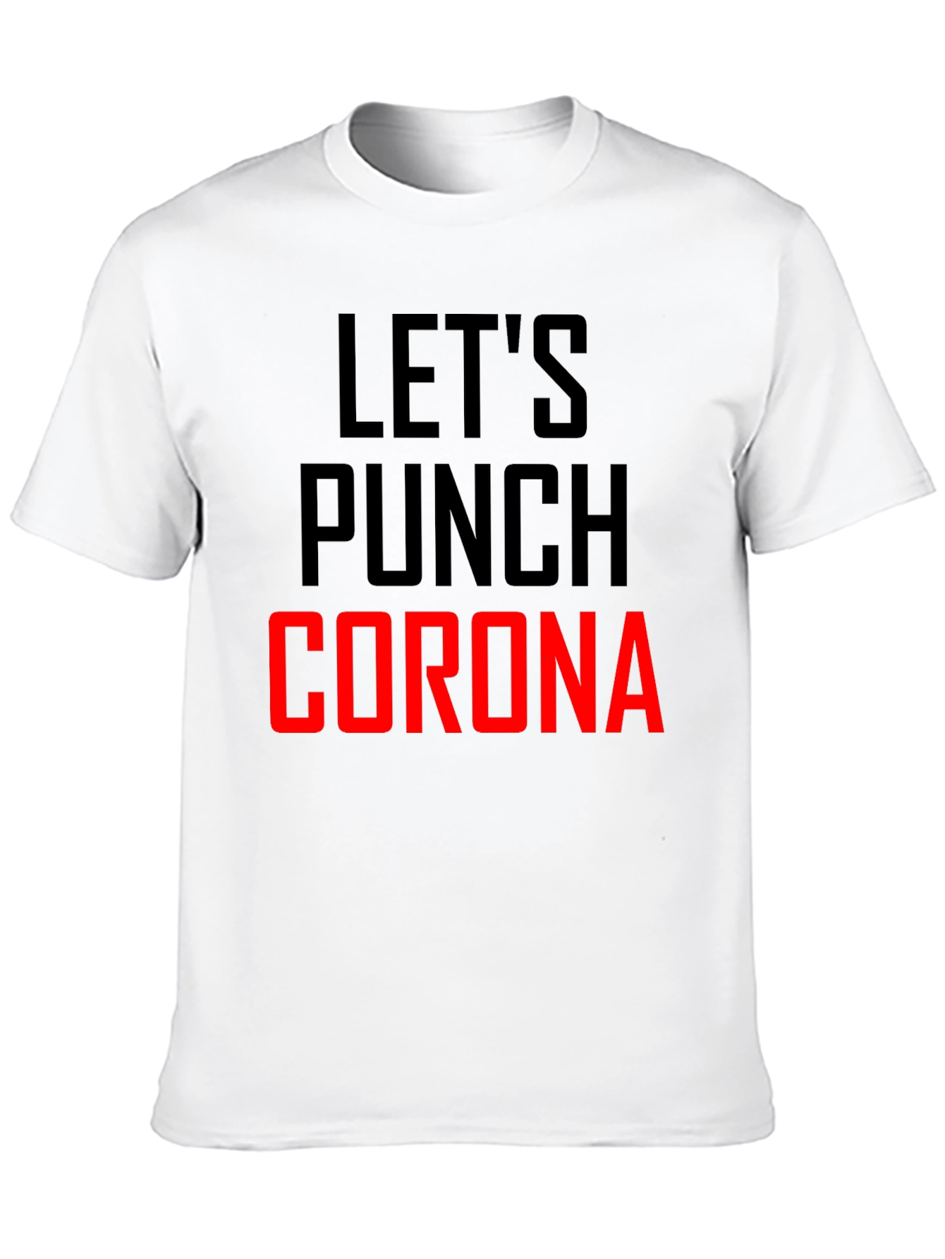 Lets Punch Corona Black Graphic T-Shirt